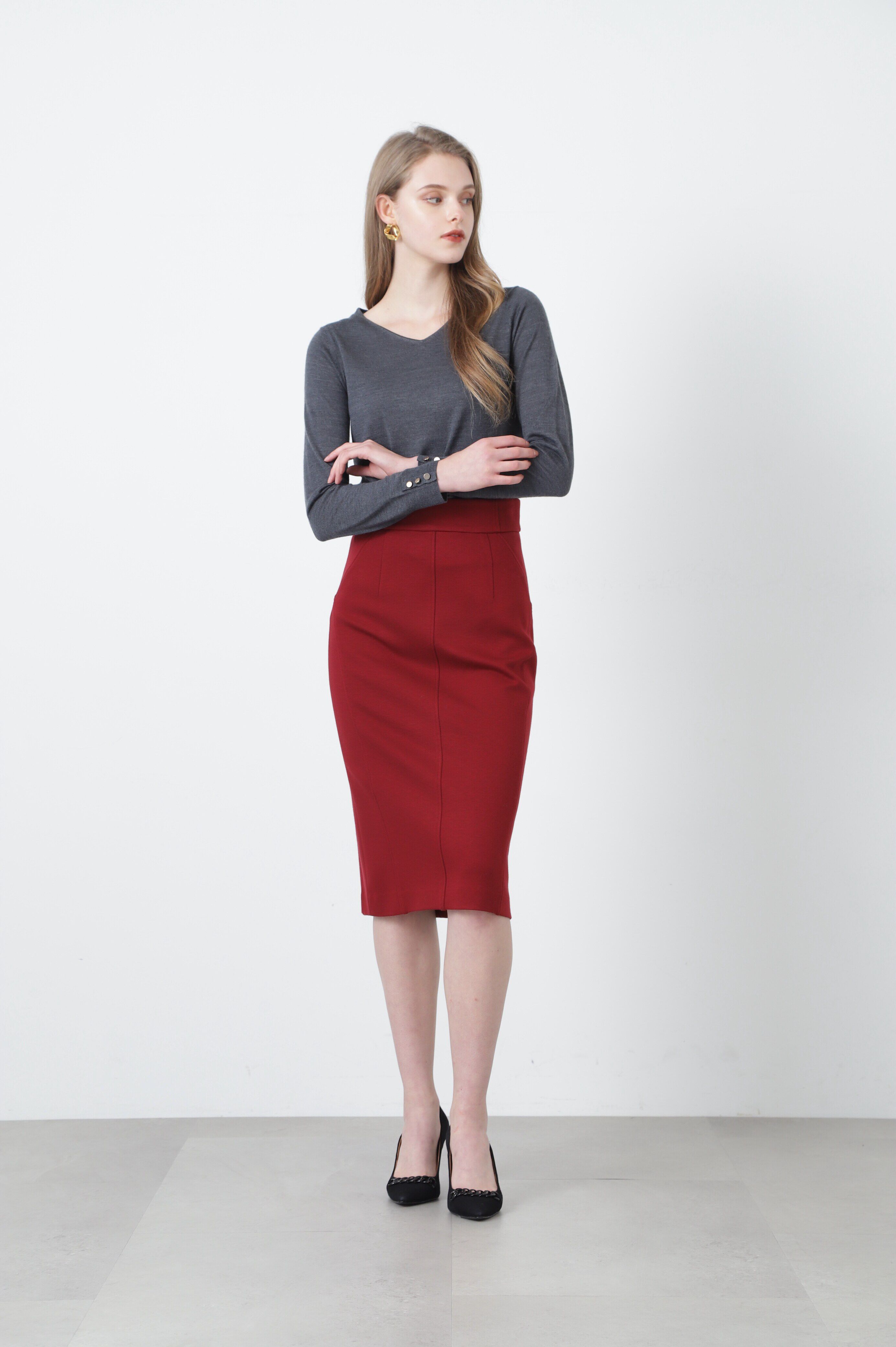  「◆Ｖネックニットプルオーバー」|ニット・セーター|