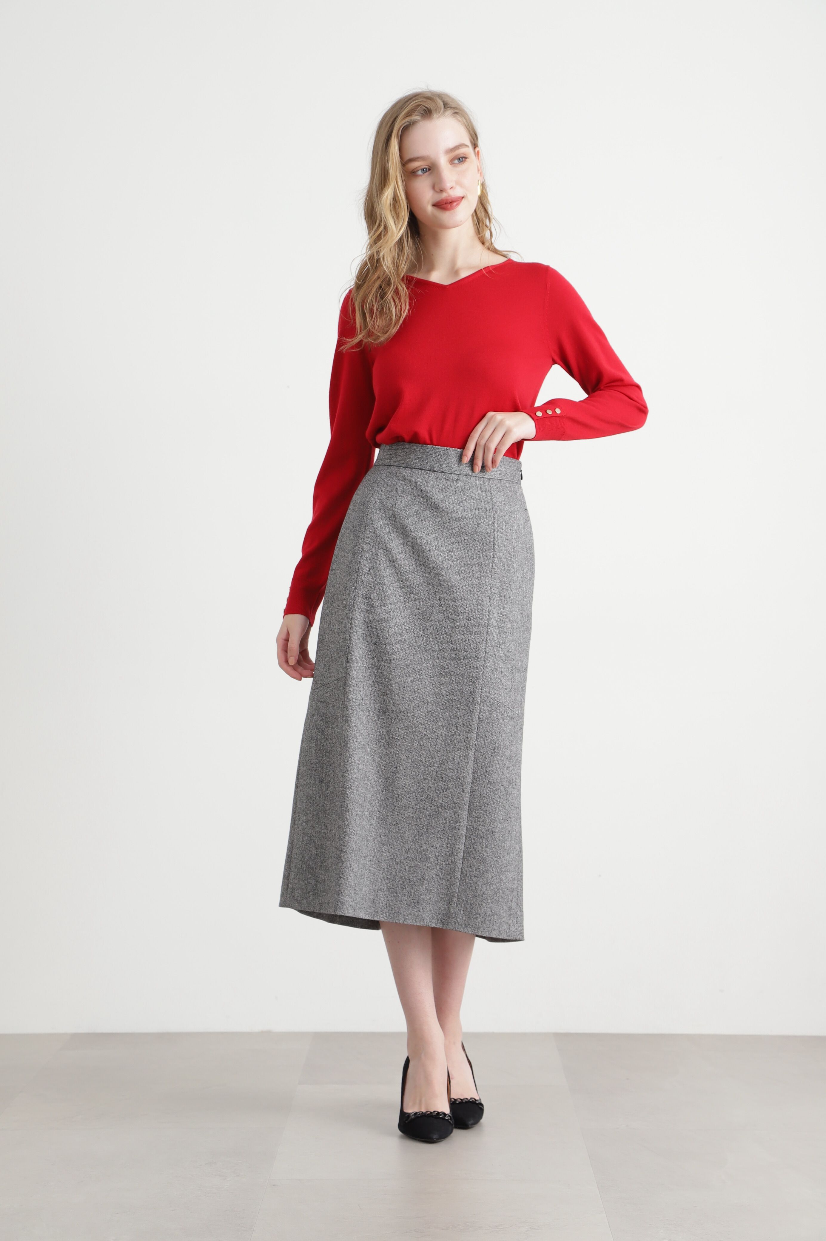  「◆Ｖネックニットプルオーバー」|ニット・セーター|