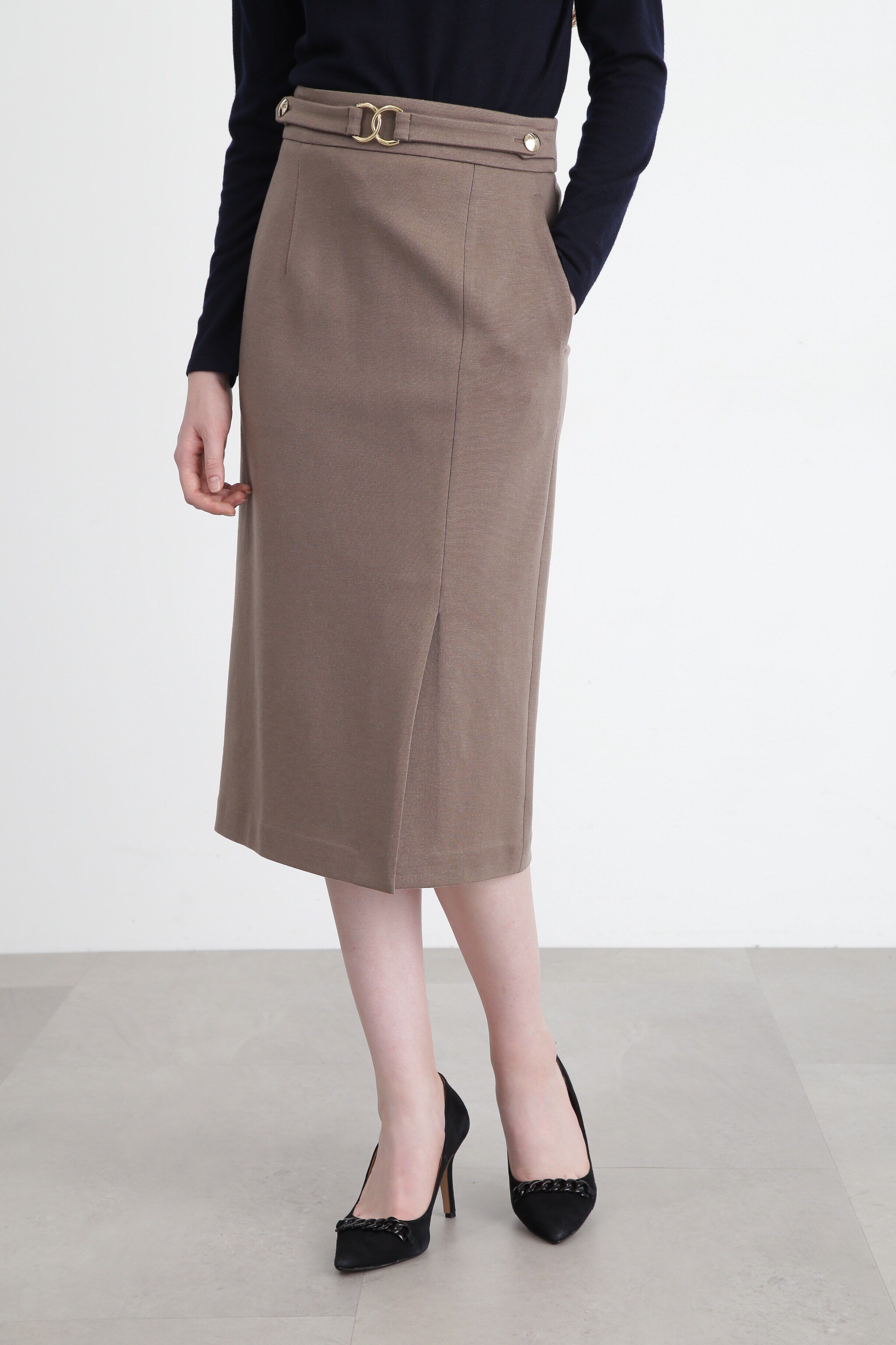  「◆クロスバックルタイトスカート」|スカート|モカ6