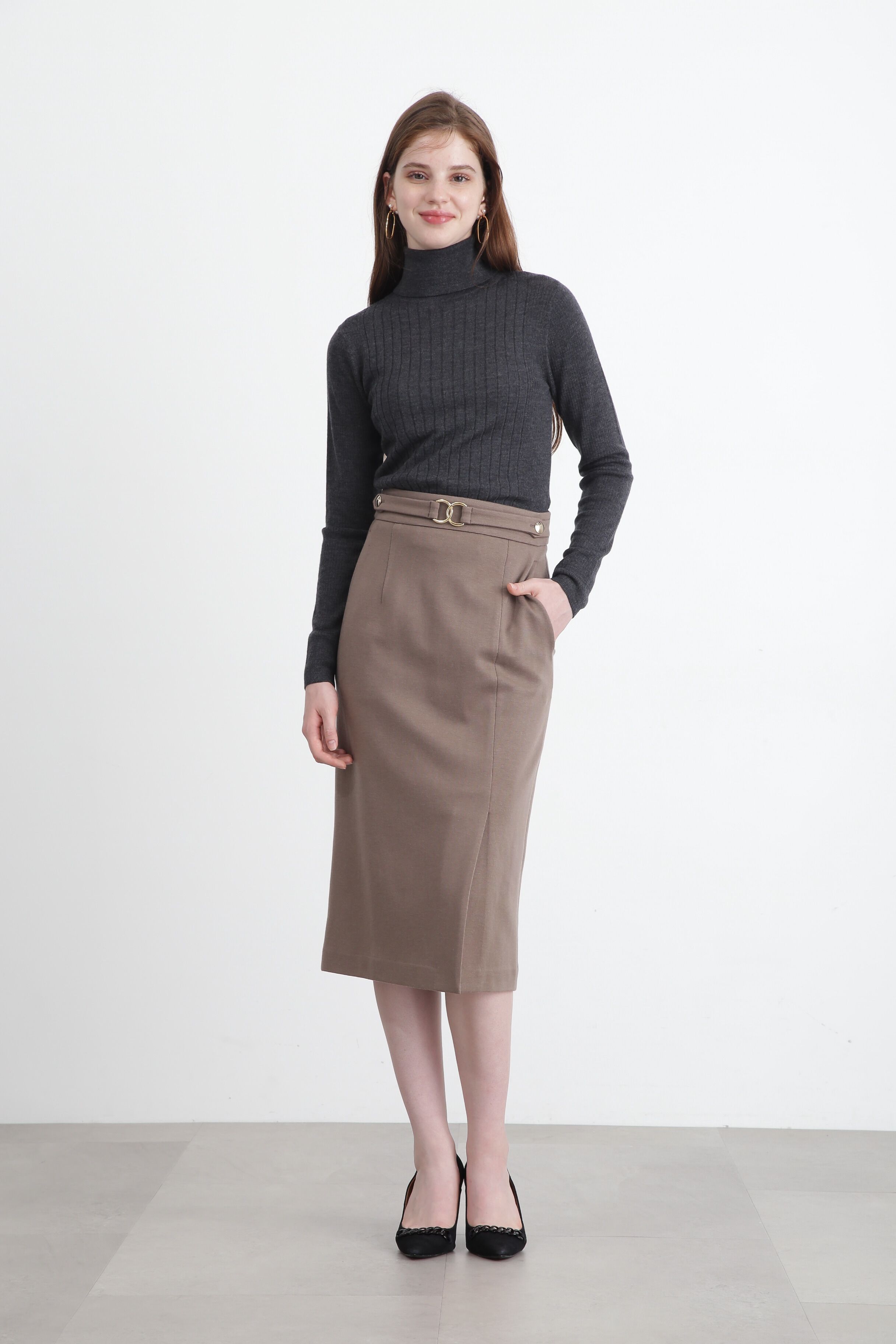  「◆クロスバックルタイトスカート」|スカート|