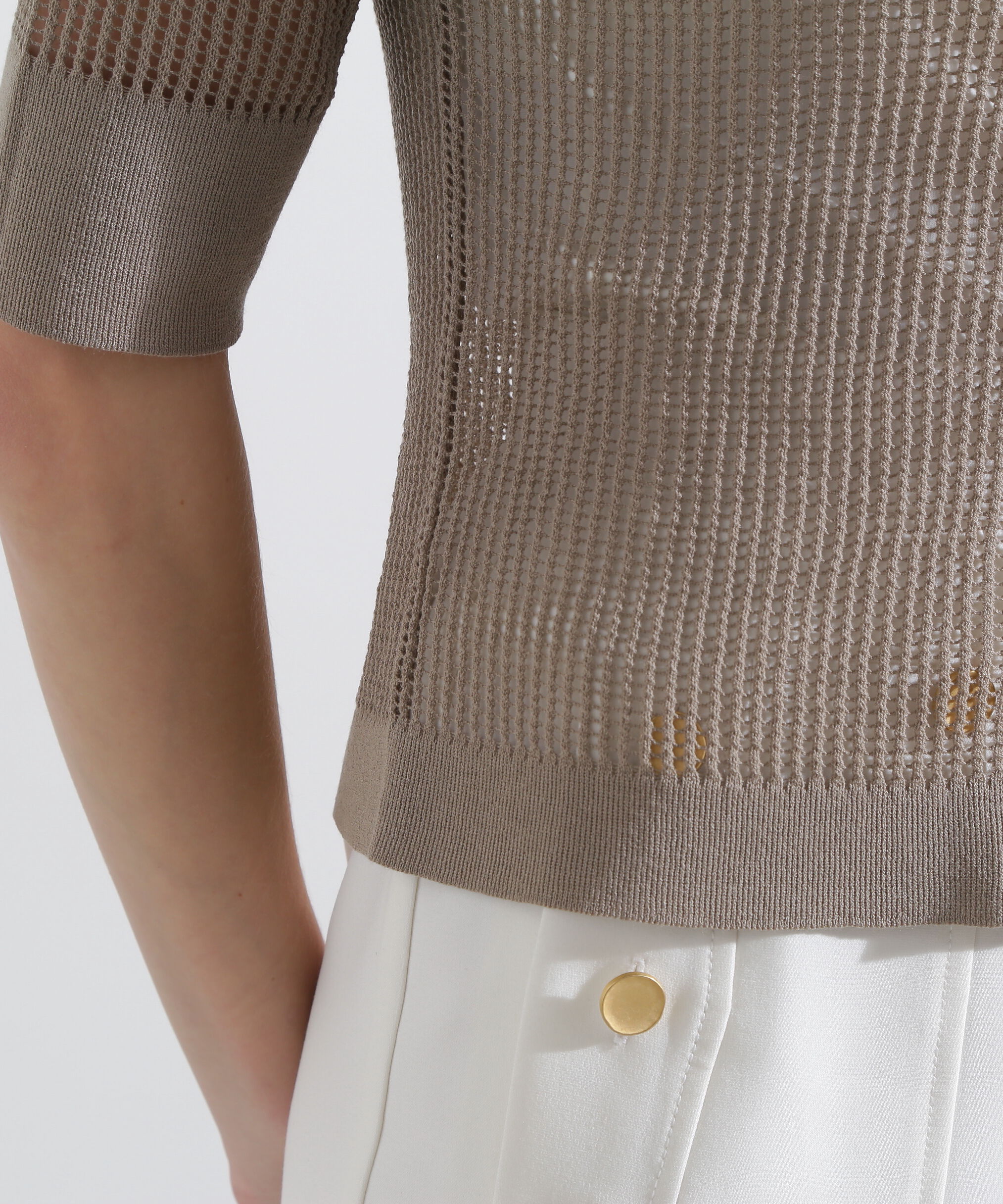  「◆シアーコンビカーディガン」|ニット・セーター|