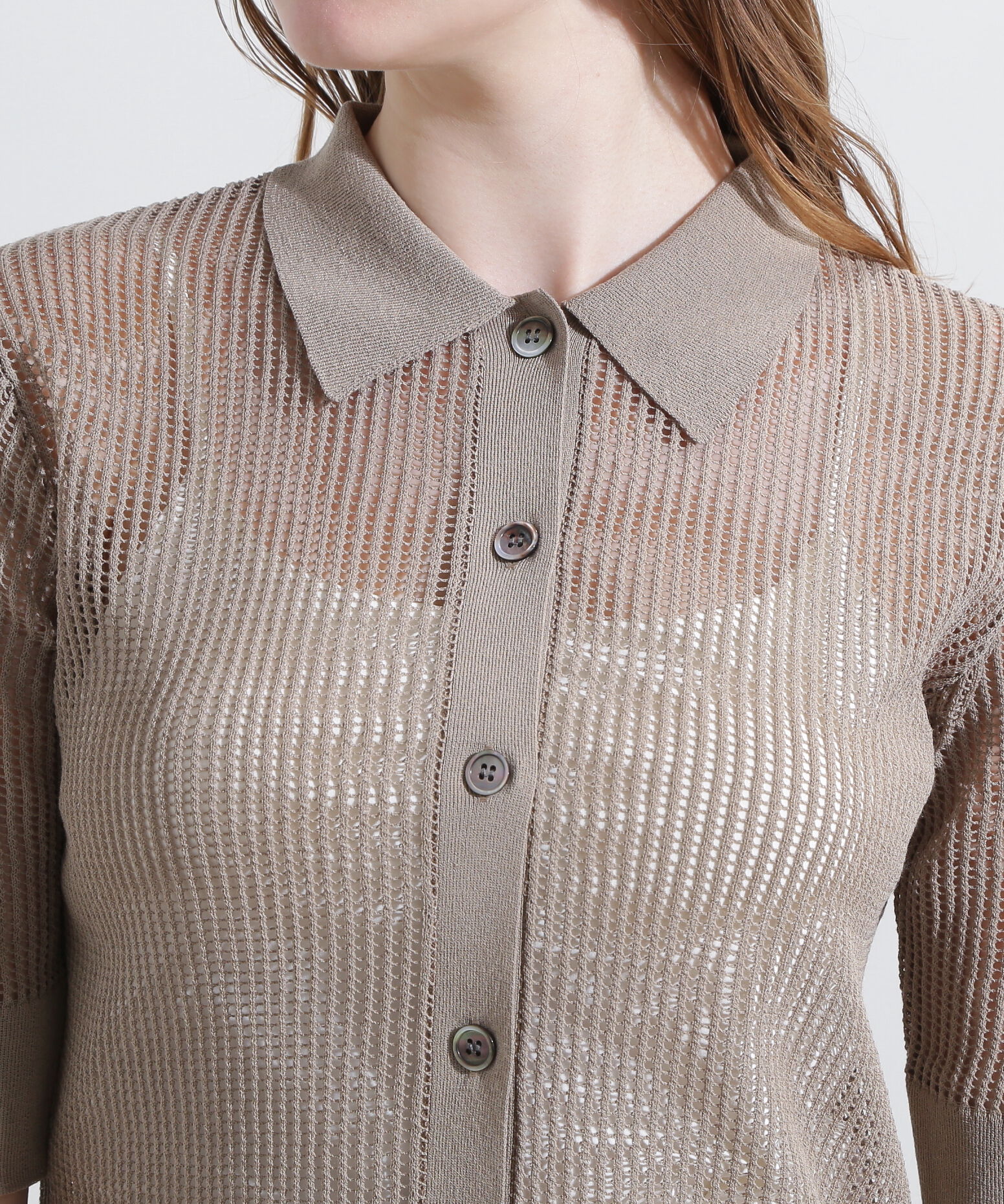  「◆シアーコンビカーディガン」|ニット・セーター|