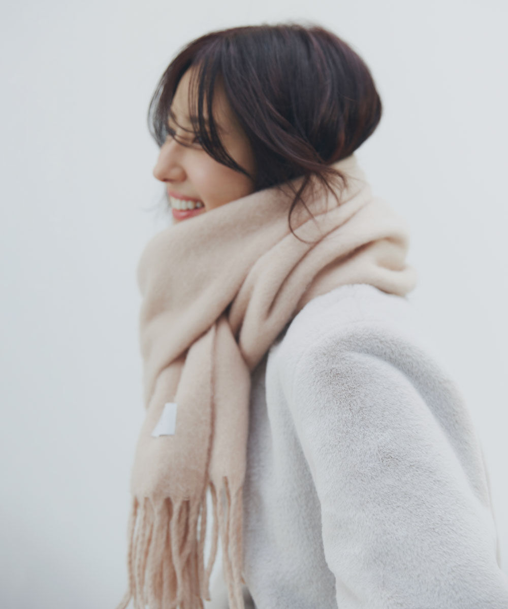  「［WEB限定］ソフトタッチブークレーマフラー」|バンダナ・スカーフ|