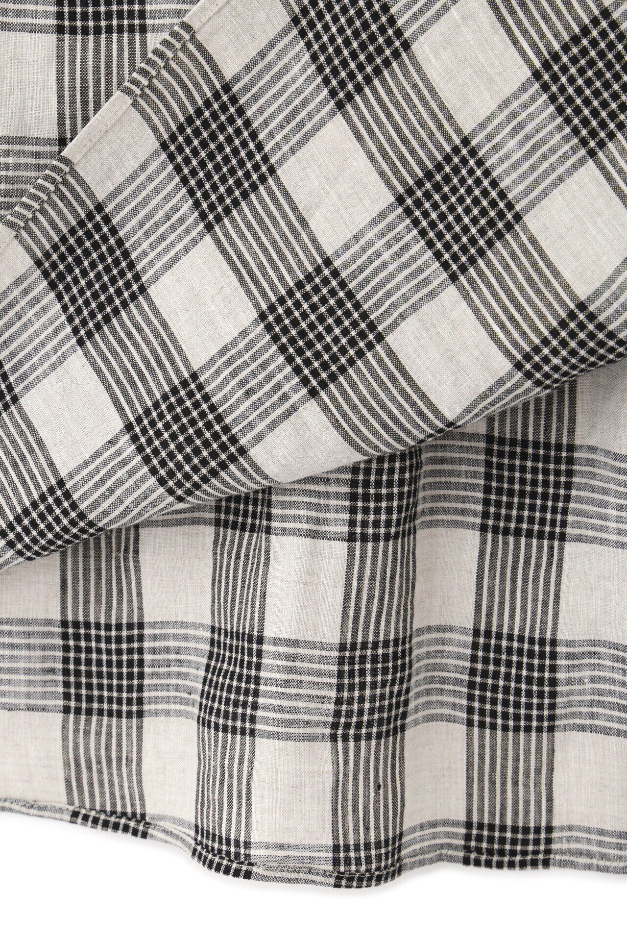  「◆麻チェックボリュームスカート」|スカート|