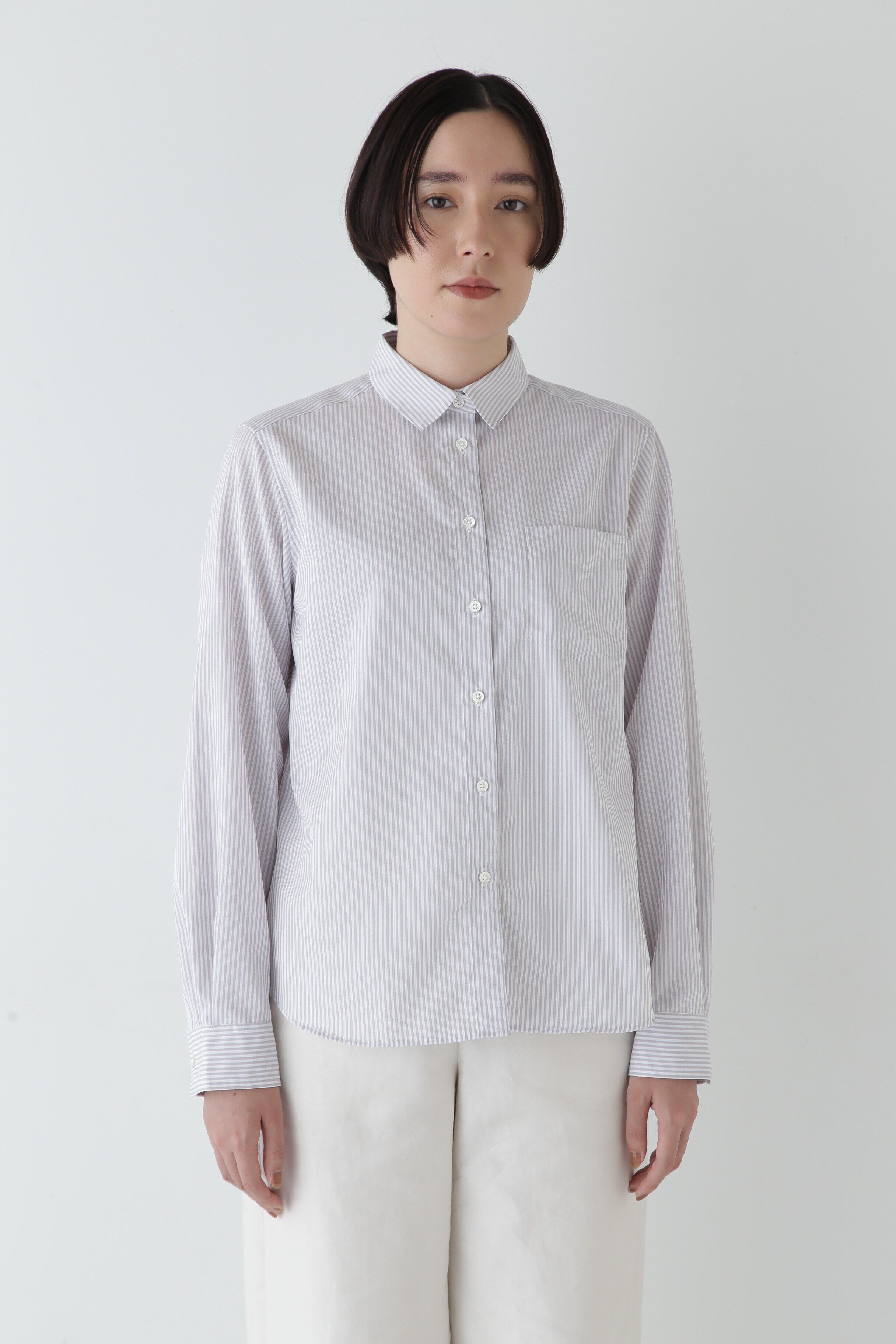  「◆ベーシックカラーストライプシャツ」|シャツ・ブラウス|