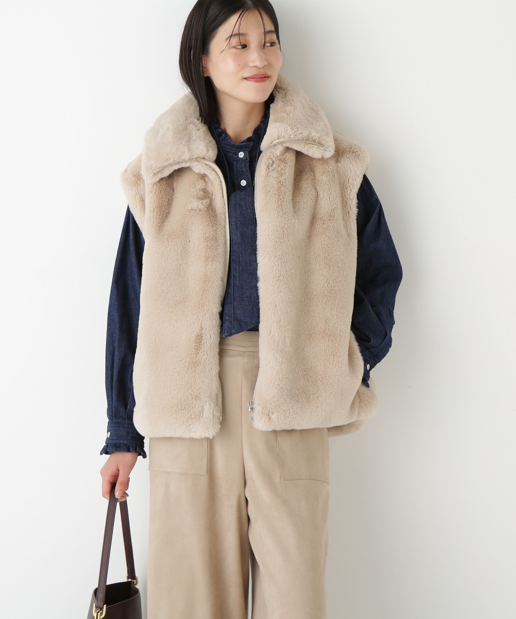  「◆フェイクファーコクーンジレ」|ブルゾン・スタジャン|