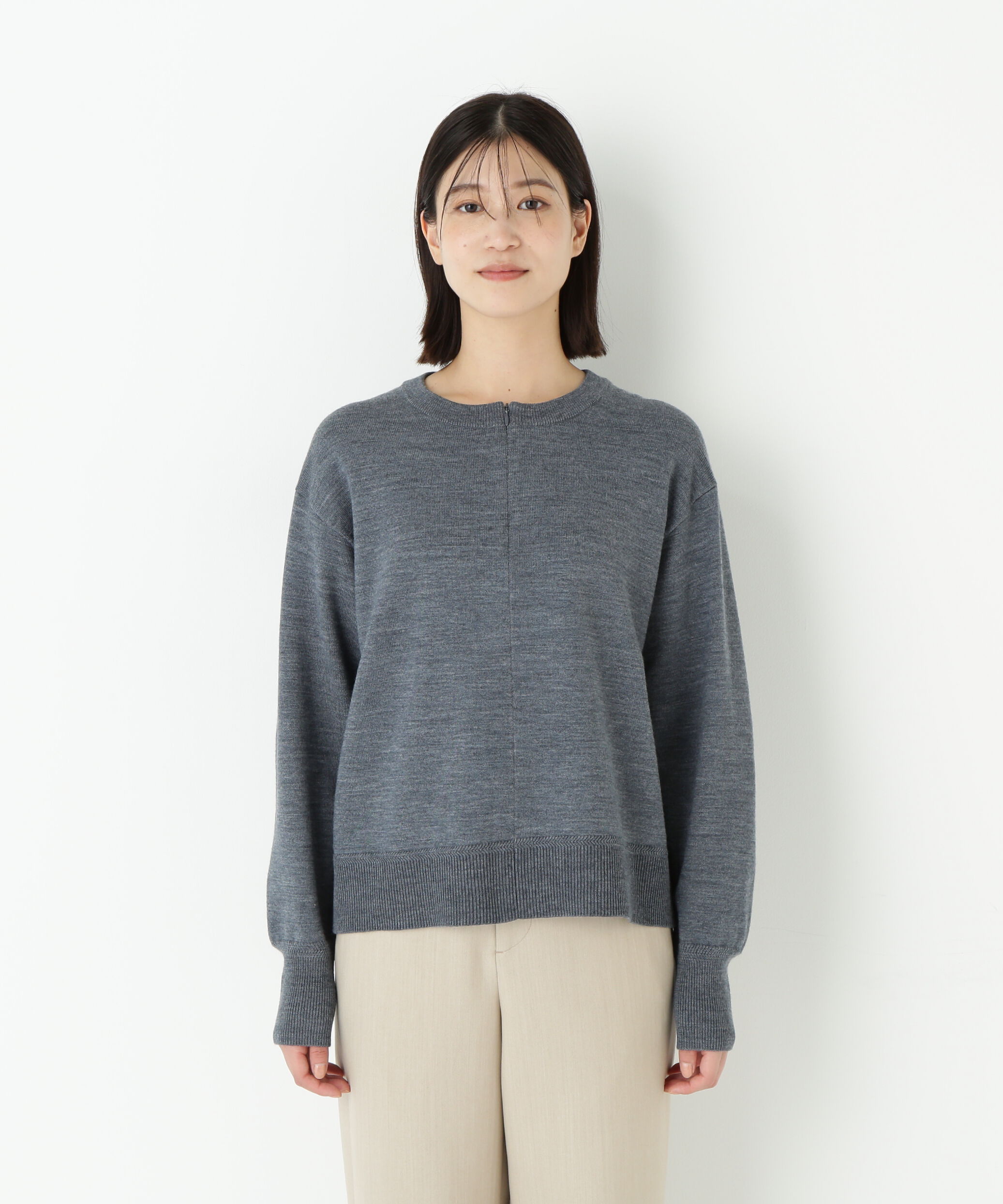  「◆ハイゲージプレーティングスキッパー風プルオーバー」|ニット・セーター|