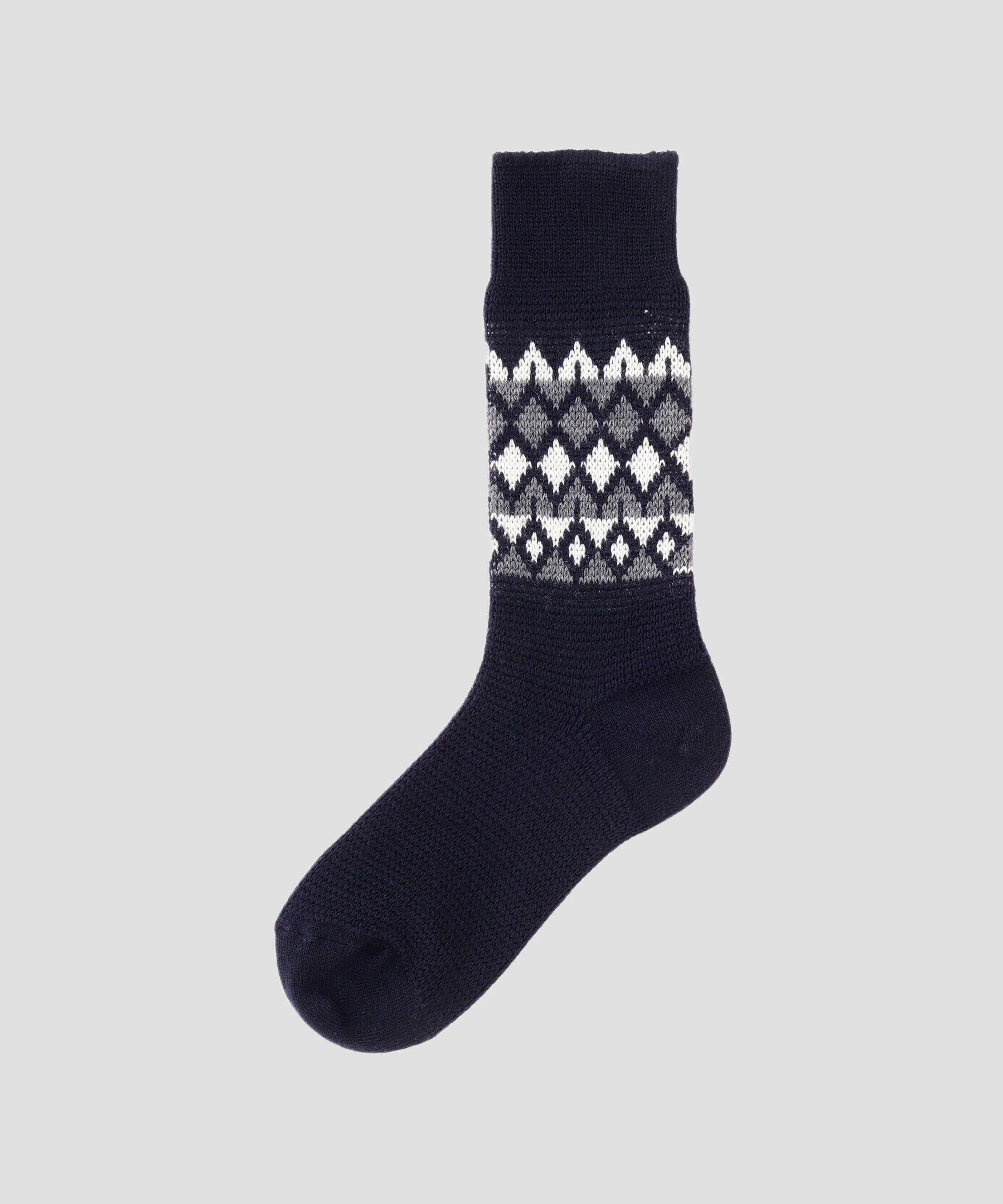  「WOOL FAIRISLE SOCKS」|ソックス|NAVY