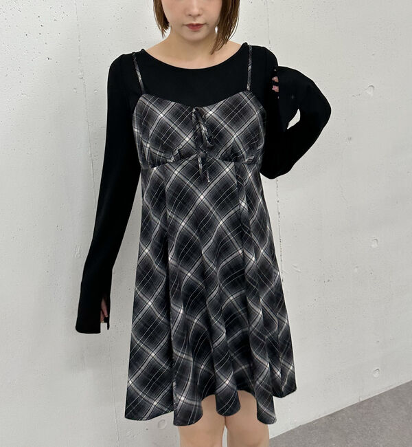 archives「&rsquo;バイアスチェックアソートミニキャミワンピース&rsquo;」|ワンピース|