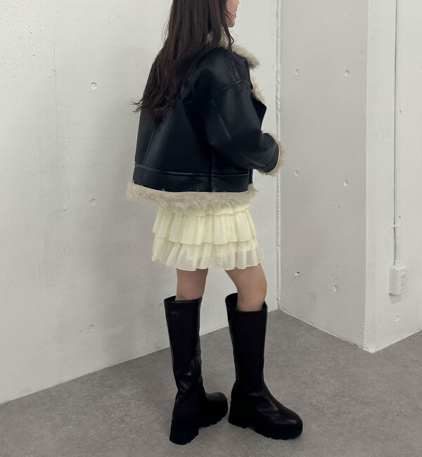 archives「フェイクレザーショートムートンジャケット」|テーラードジャケット|