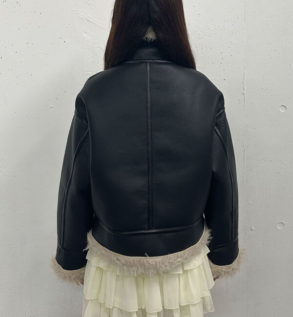 archives「フェイクレザーショートムートンジャケット」|テーラードジャケット|