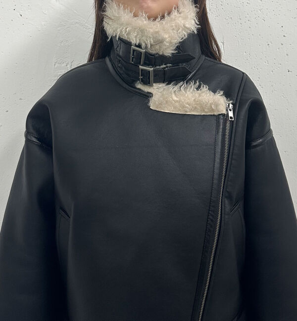 archives「フェイクレザーショートムートンジャケット」|テーラードジャケット|