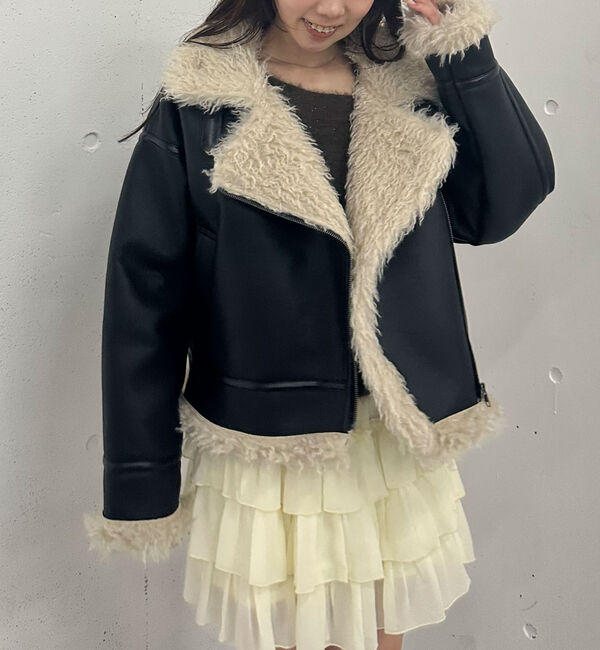 archives「フェイクレザーショートムートンジャケット」|テーラードジャケット|