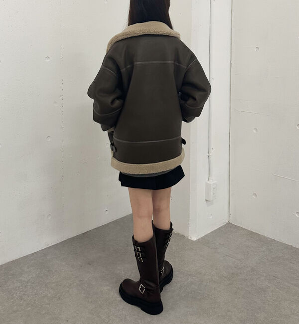 archives「フェイクレザーミドルムートンジャケット」|テーラードジャケット|