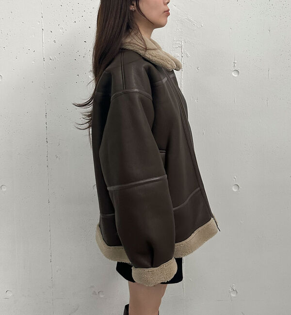 archives「フェイクレザーミドルムートンジャケット」|テーラードジャケット|