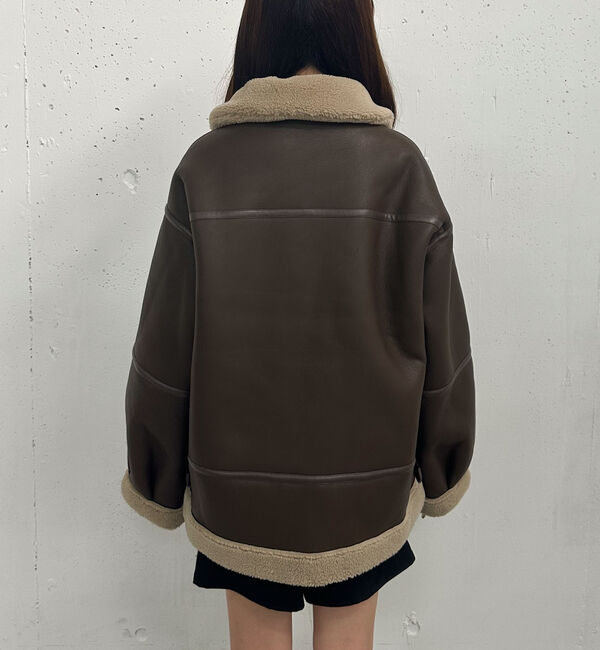 archives「フェイクレザーミドルムートンジャケット」|テーラードジャケット|