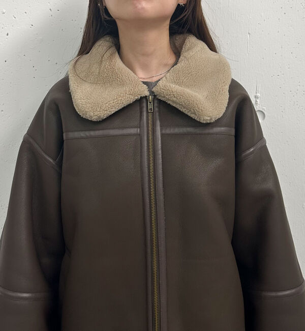 archives「フェイクレザーミドルムートンジャケット」|テーラードジャケット|