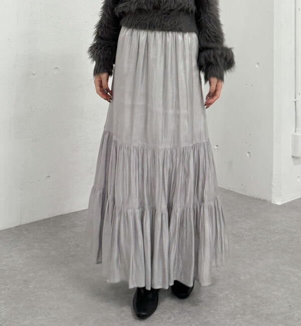 archives「シャイニー切替ティアードスカート」|スカート|