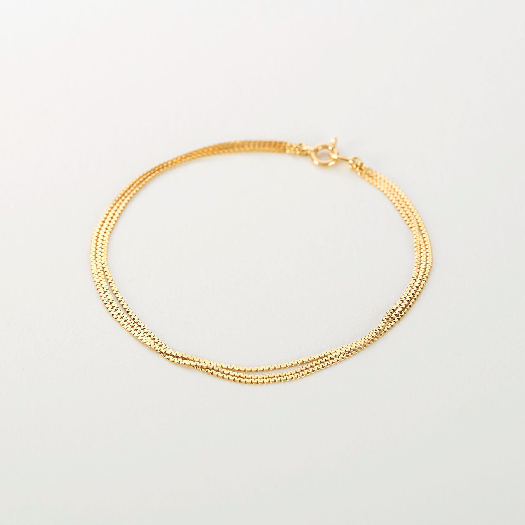 COCOSHNIK「K10ベネチアンフラット3連 ブレスレット」|ブレスレット・バングル|