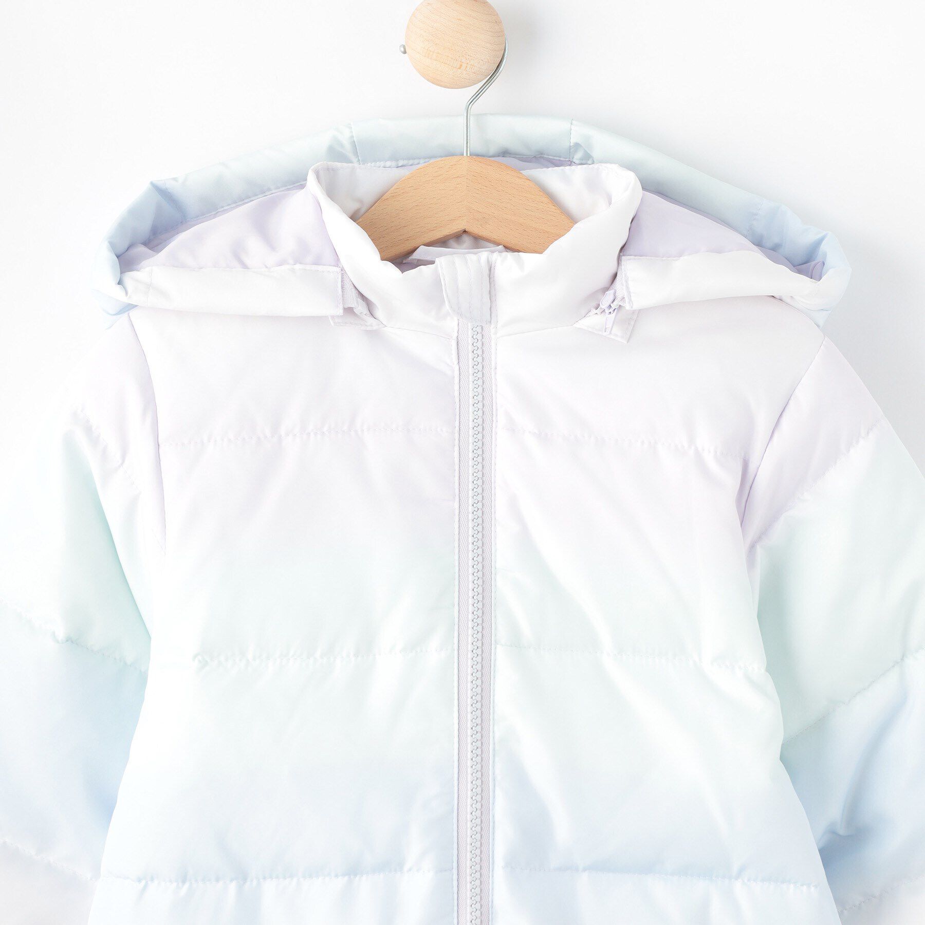 SHOO･LA･RUE「【110-140cm/撥水】フード2WAY総柄フリルブルゾン」|ブルゾン・スタジャン|