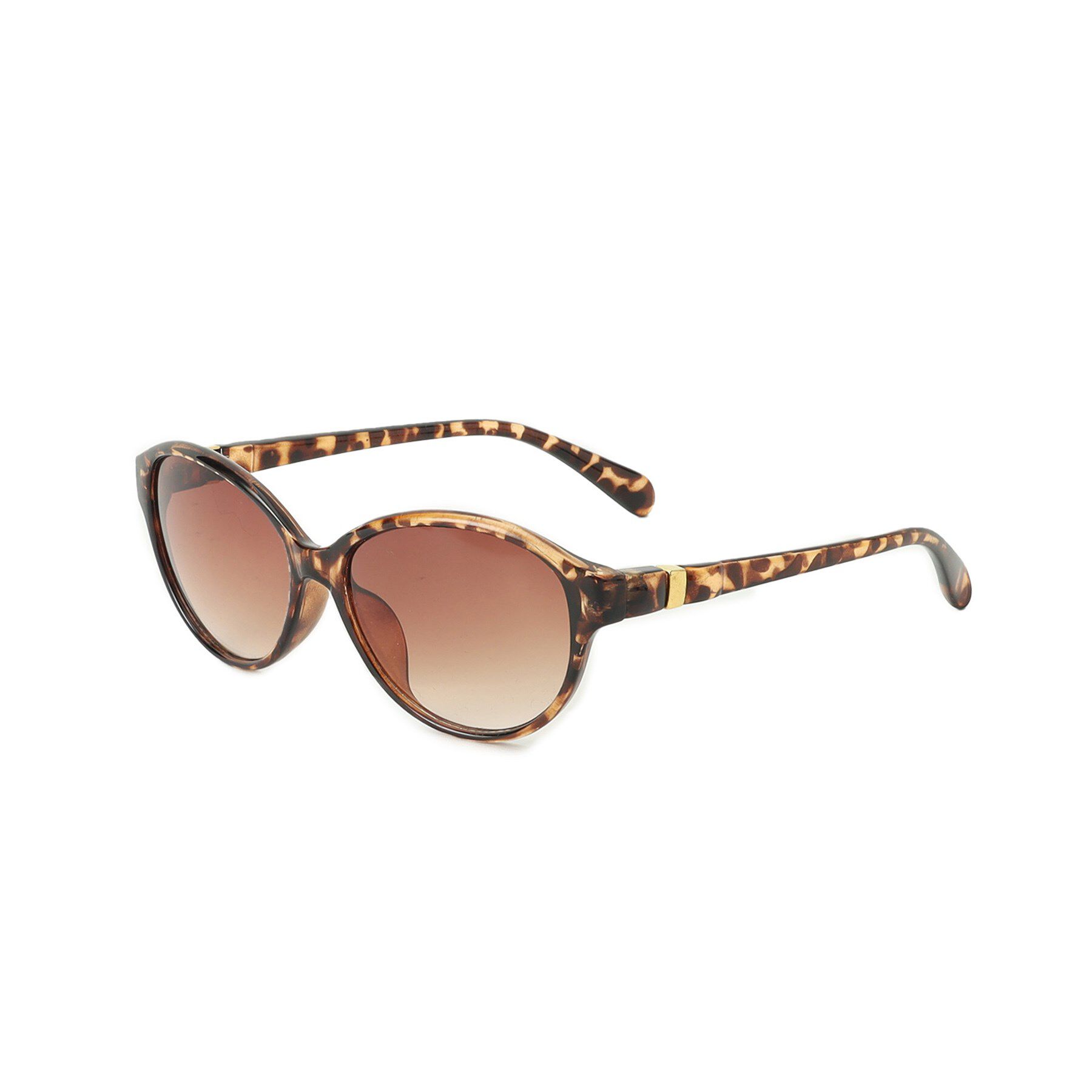 SHOO･LA･RUE「サイドメタルオーバルサングラス」|メガネ|ブラウン(543)