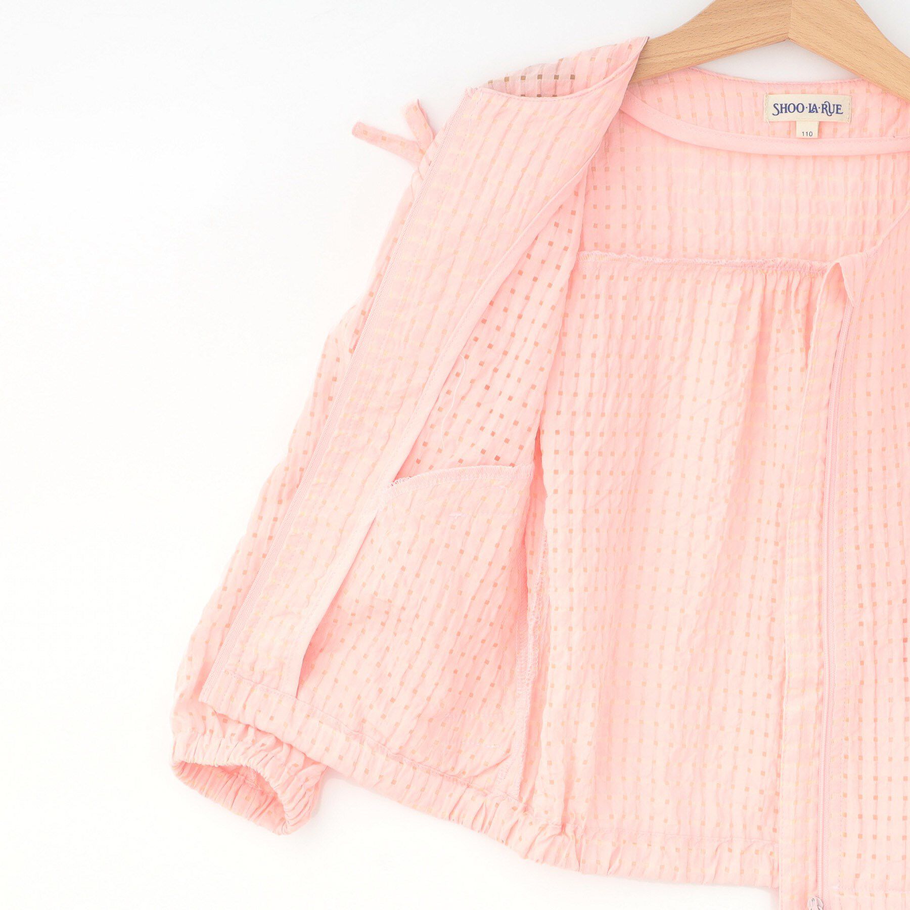 SHOO･LA･RUE「【100-120cm】シアーチェックブルゾン」|ブルゾン・スタジャン|