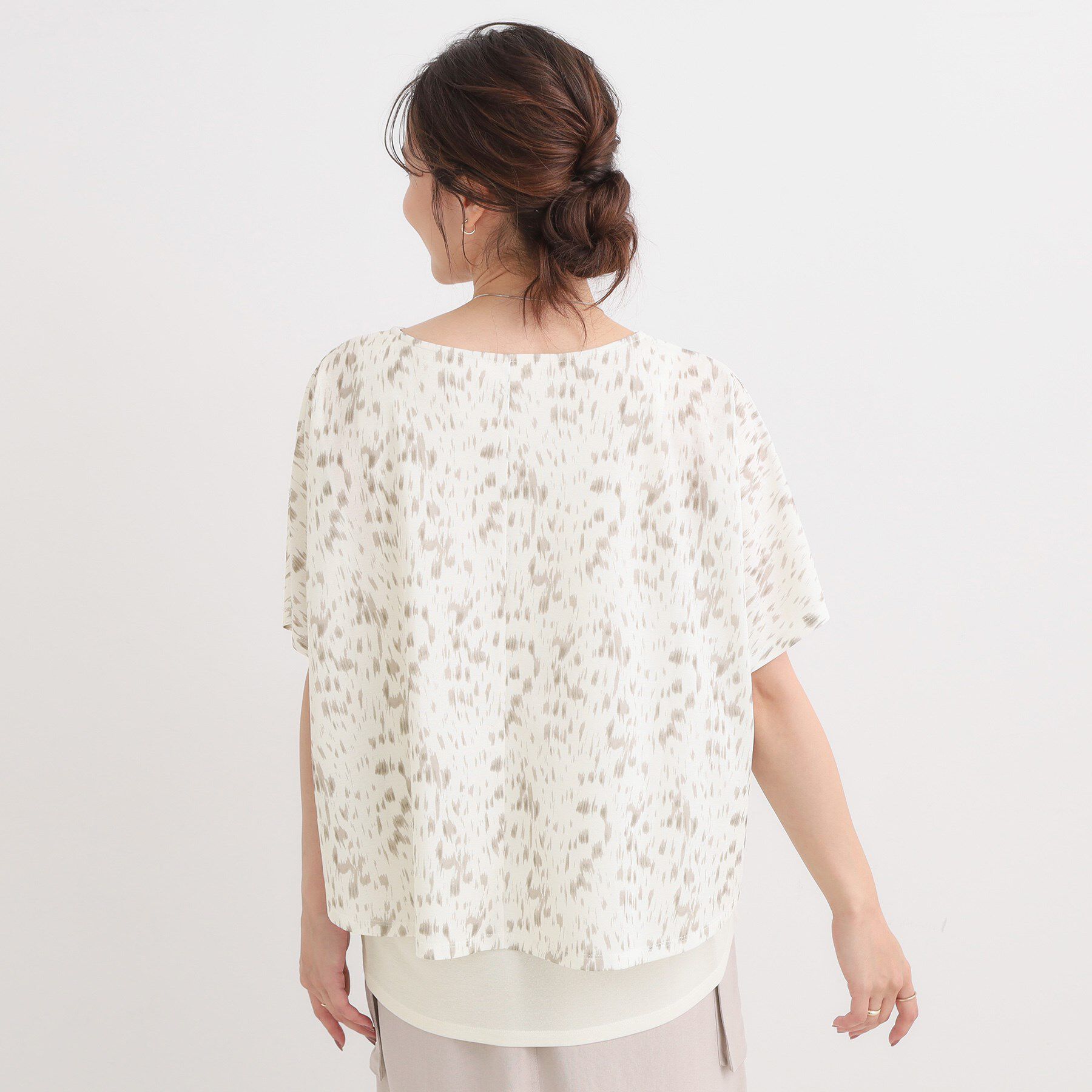 SHOO･LA･RUE「【S-LL/ひんやり/体型カバー】着るだけでサマ見え レイヤードトップス」|Tシャツ・カットソー|