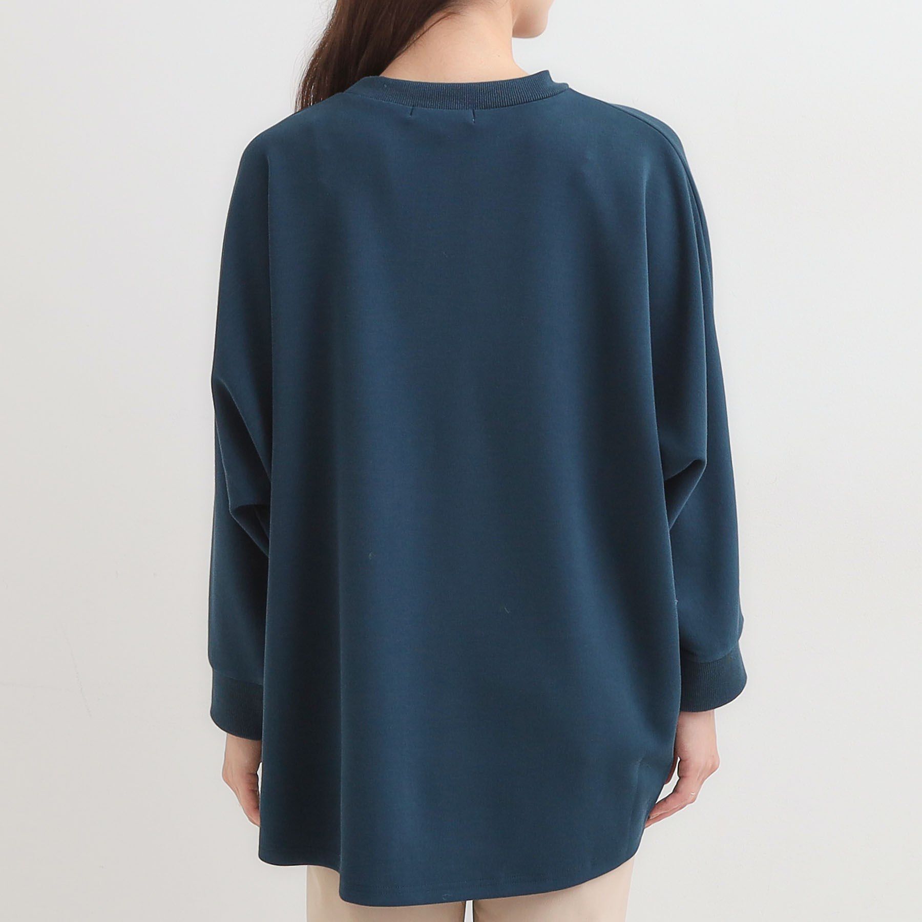 SHOO･LA･RUE「【S-LL/体型カバー】とろみ感が心地よい 裾タック ドルマンチュニック」|チュニック|