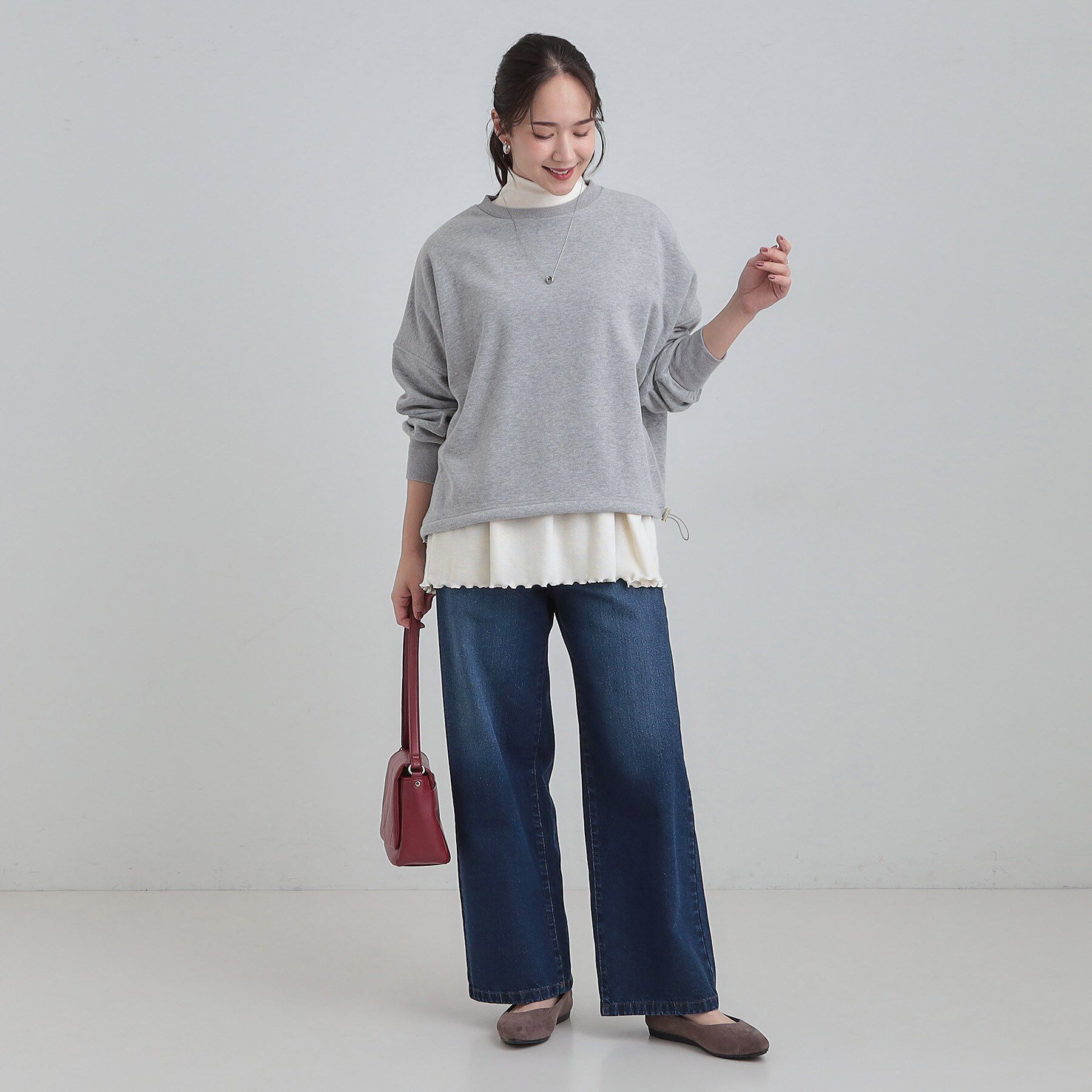 SHOO･LA･RUE「ペプラムリブトップス」|チュニック|