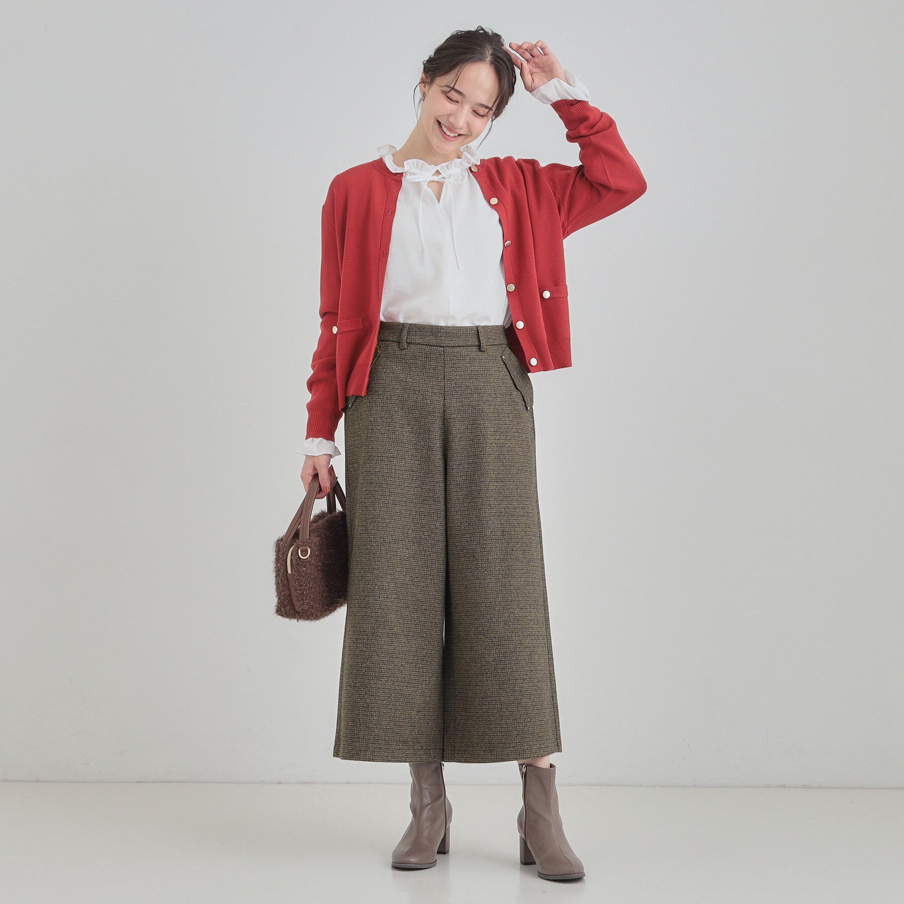 SHOO･LA･RUE「【あったか/S-LL】裏起毛ガウチョパンツ」|その他|