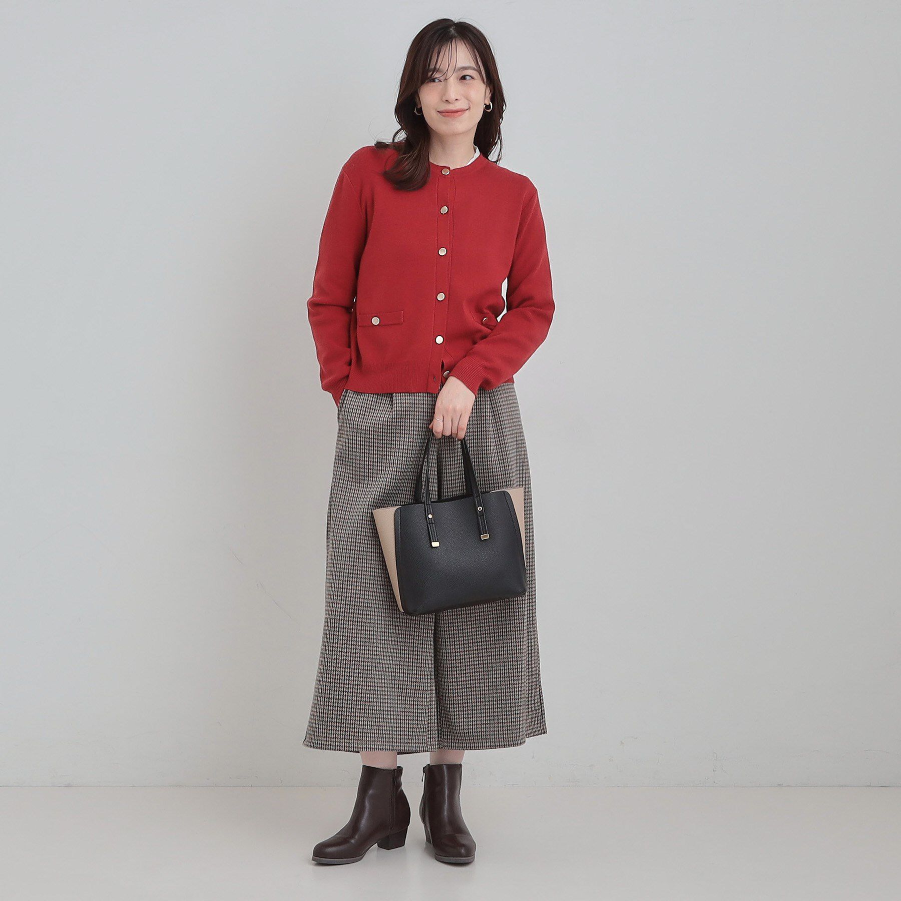 SHOO･LA･RUE「【軽量/2WAY】ハンドル金具 配色トートバッグ」|トートバッグ|