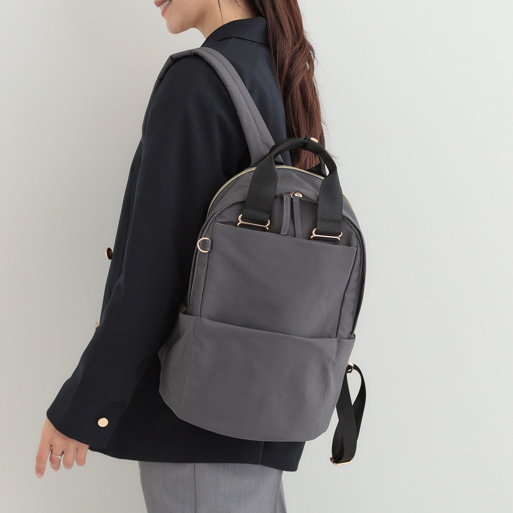 SHOO･LA･RUE「【撥水】キャリーオンラウンドリュック」|リュック|