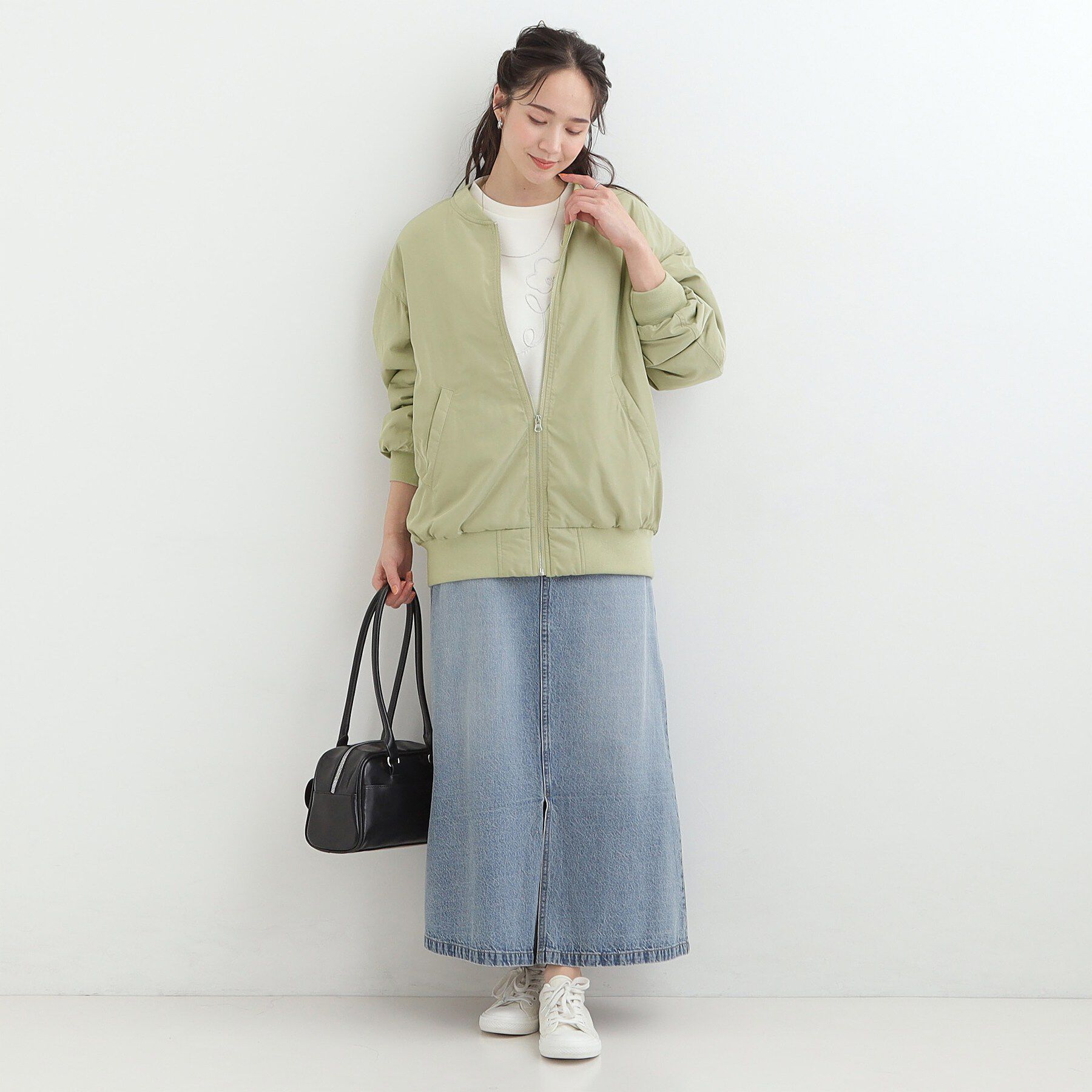 SHOO･LA･RUE「【S-LL】BIGシルエット MA－1ブルゾン」|ブルゾン・スタジャン|