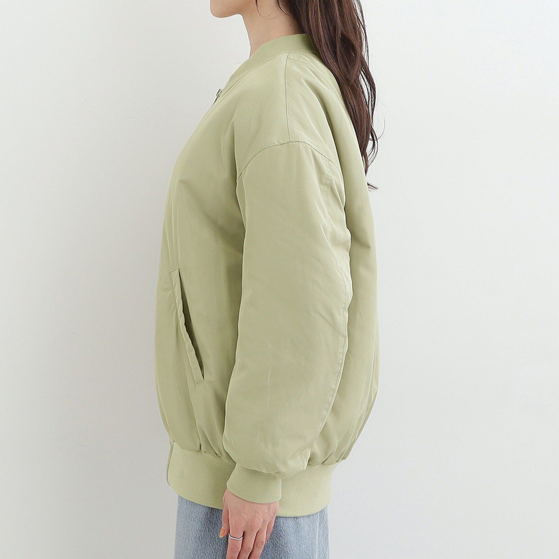 SHOO･LA･RUE「【S-LL】BIGシルエット MA－1ブルゾン」|ブルゾン・スタジャン|