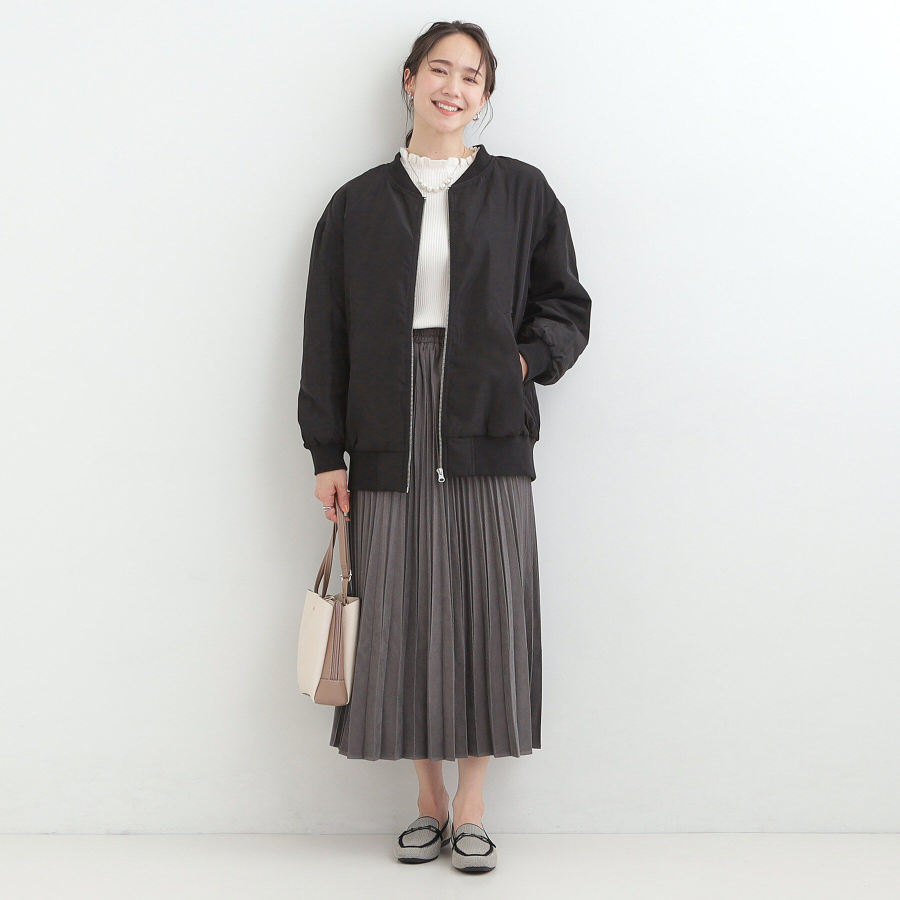 SHOO･LA･RUE「【S-LL】BIGシルエット MA－1ブルゾン」|ブルゾン・スタジャン|