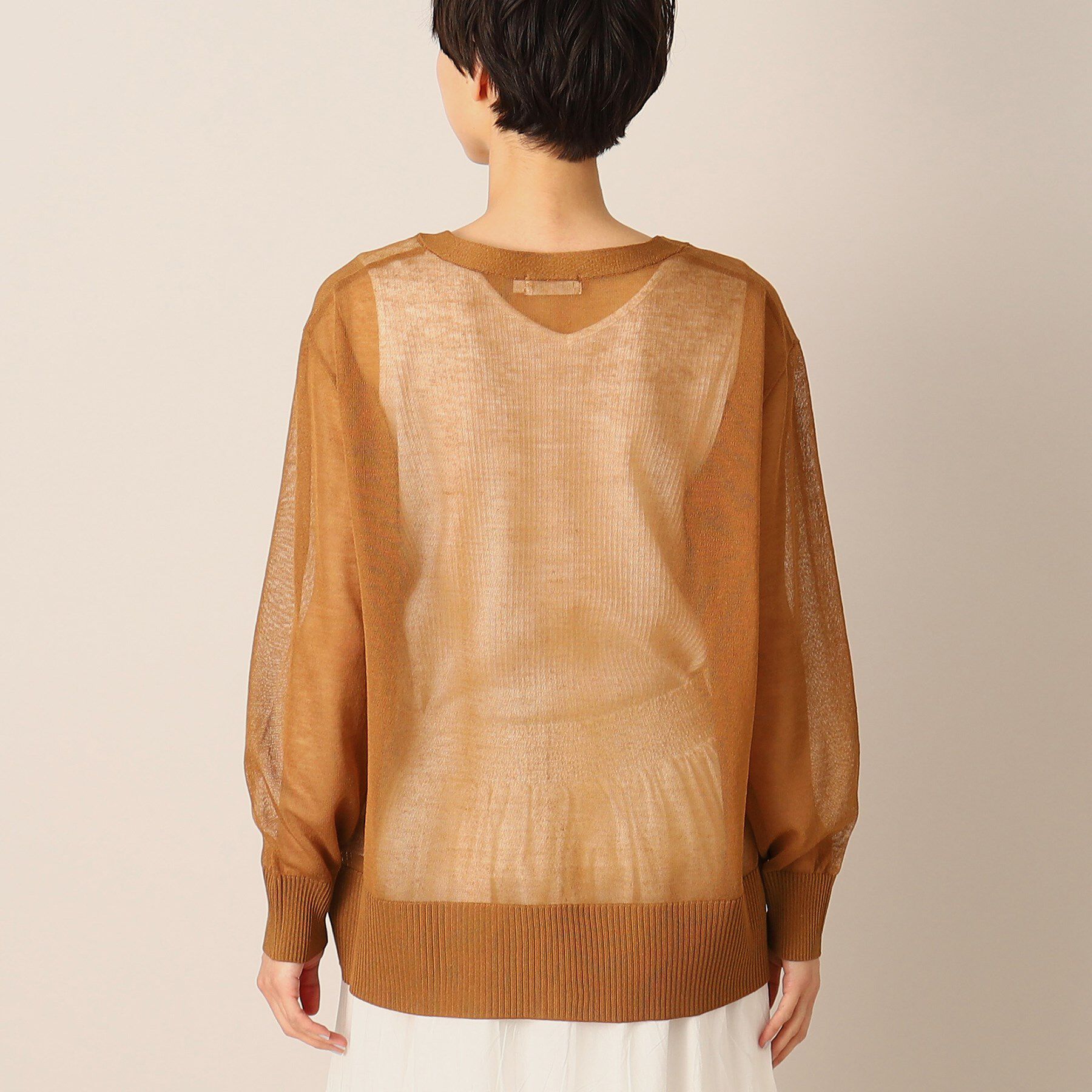 Dessin「【洗える】リネンブレンドVネックカーディガン」|カーディガン|