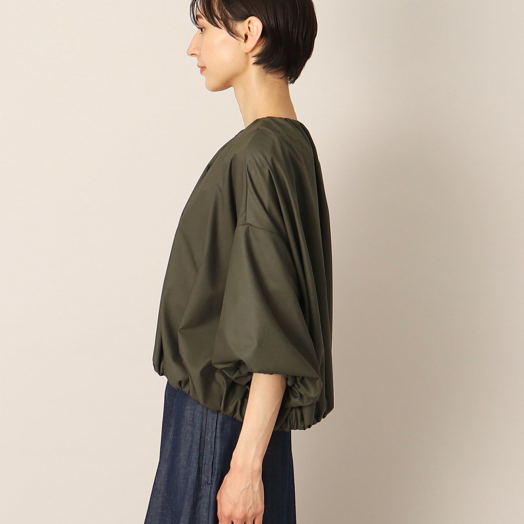 Dessin「【洗える】バルーンスリーブライトブルゾン」|カーディガン|