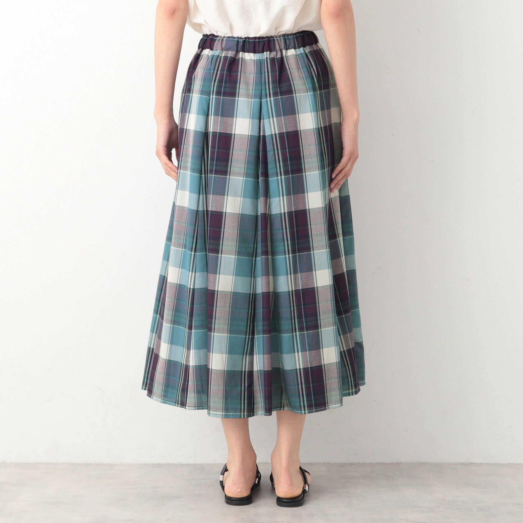 Dessin「【洗える・ウエストゴム】映えチェック/ストライプスカート（XS～L）」|スカート|