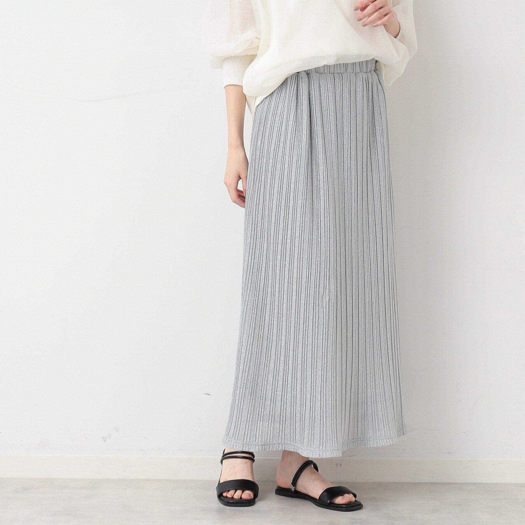 Dessin「【洗える】ラメプリーツスカート」|スカート|