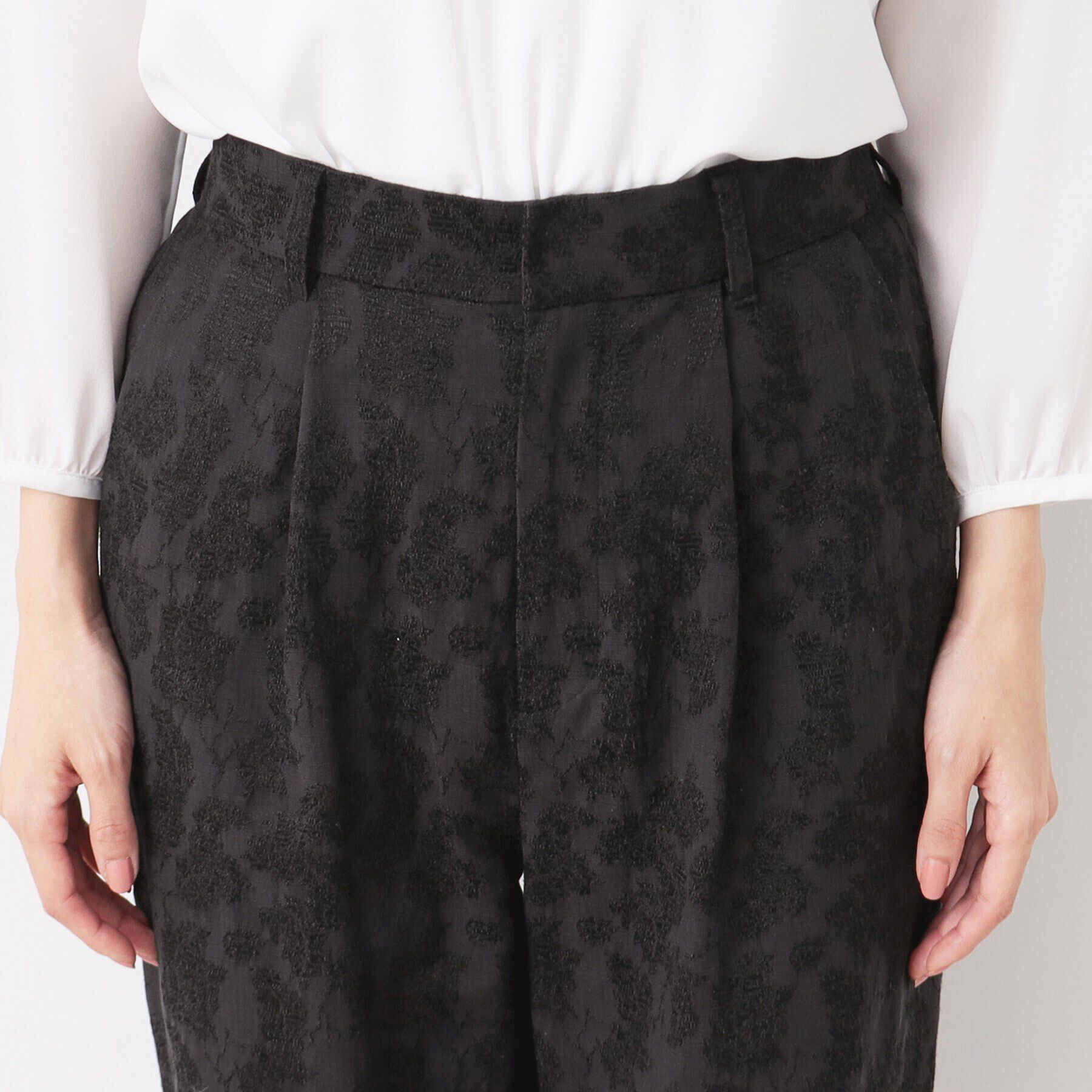 Dessin「【入卒/セレモニー/セットアップ可能/洗える】フラワージャカードテーパードパンツ」|その他|