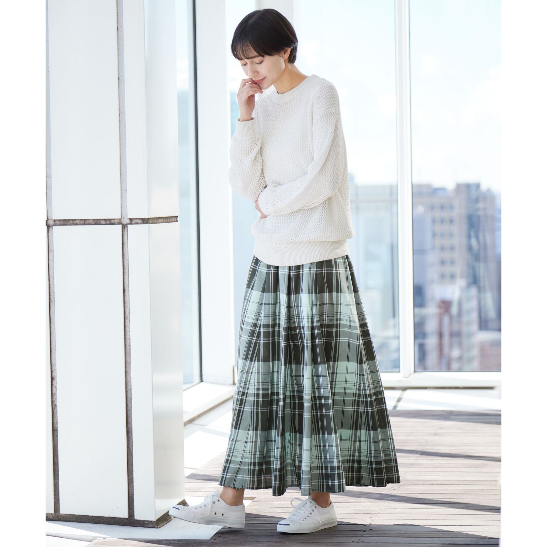 Dessin「【ウエストゴム・洗える】映えチェック柄スカート（XS～L）」|スカート|