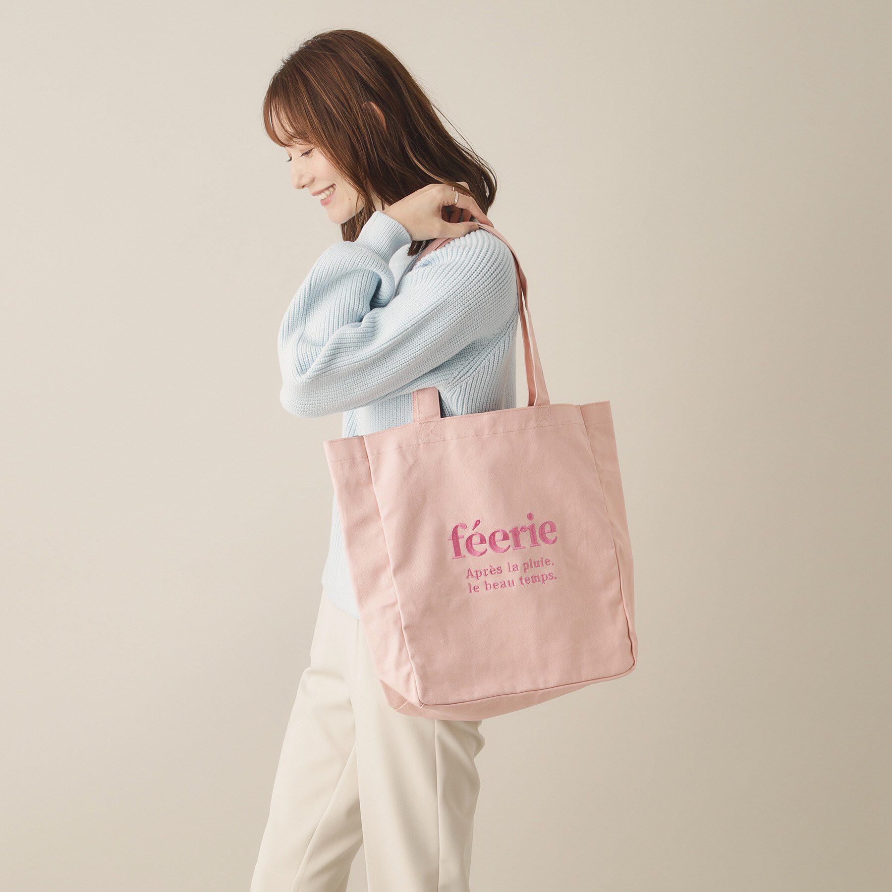 ITS&rsquo;DEMO「【A4対応／推し活】カラーキャンバス刺繍トート」|トートバッグ|