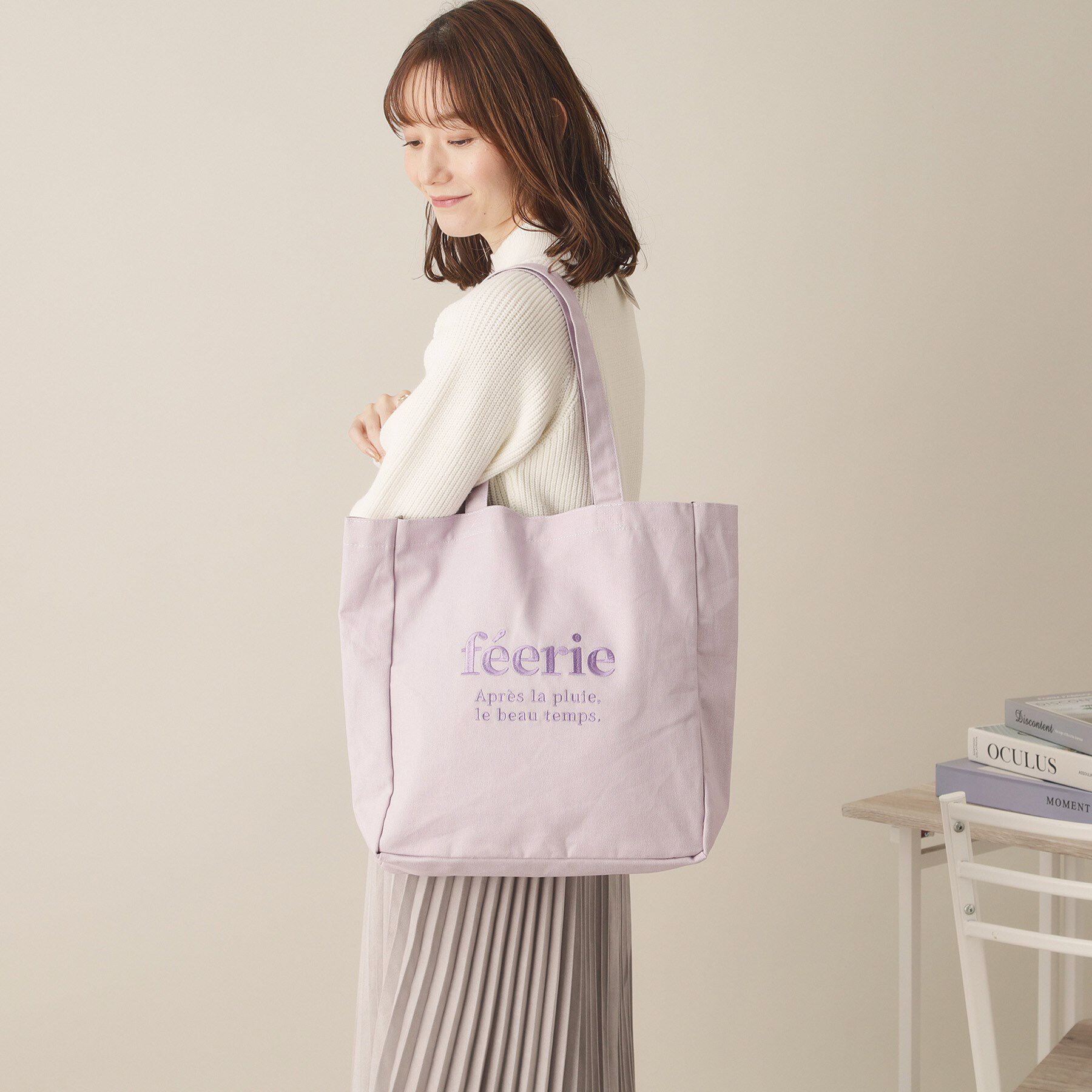 ITS&rsquo;DEMO「【A4対応／推し活】カラーキャンバス刺繍トート」|トートバッグ|