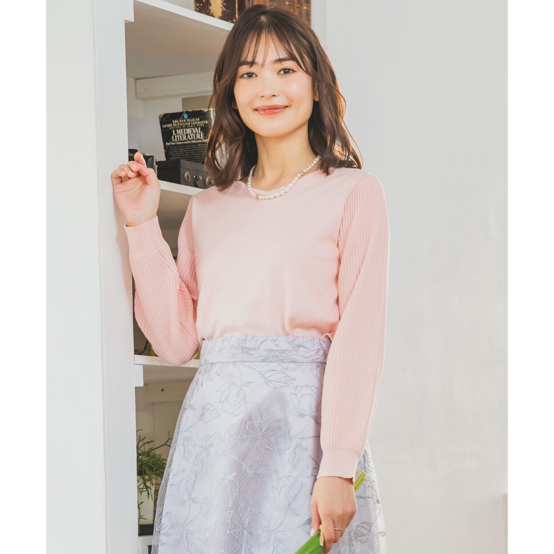 ITS&rsquo;DEMO「【アンチピリング／洗濯機OK】袖編地変化ニット」|ニット・セーター|