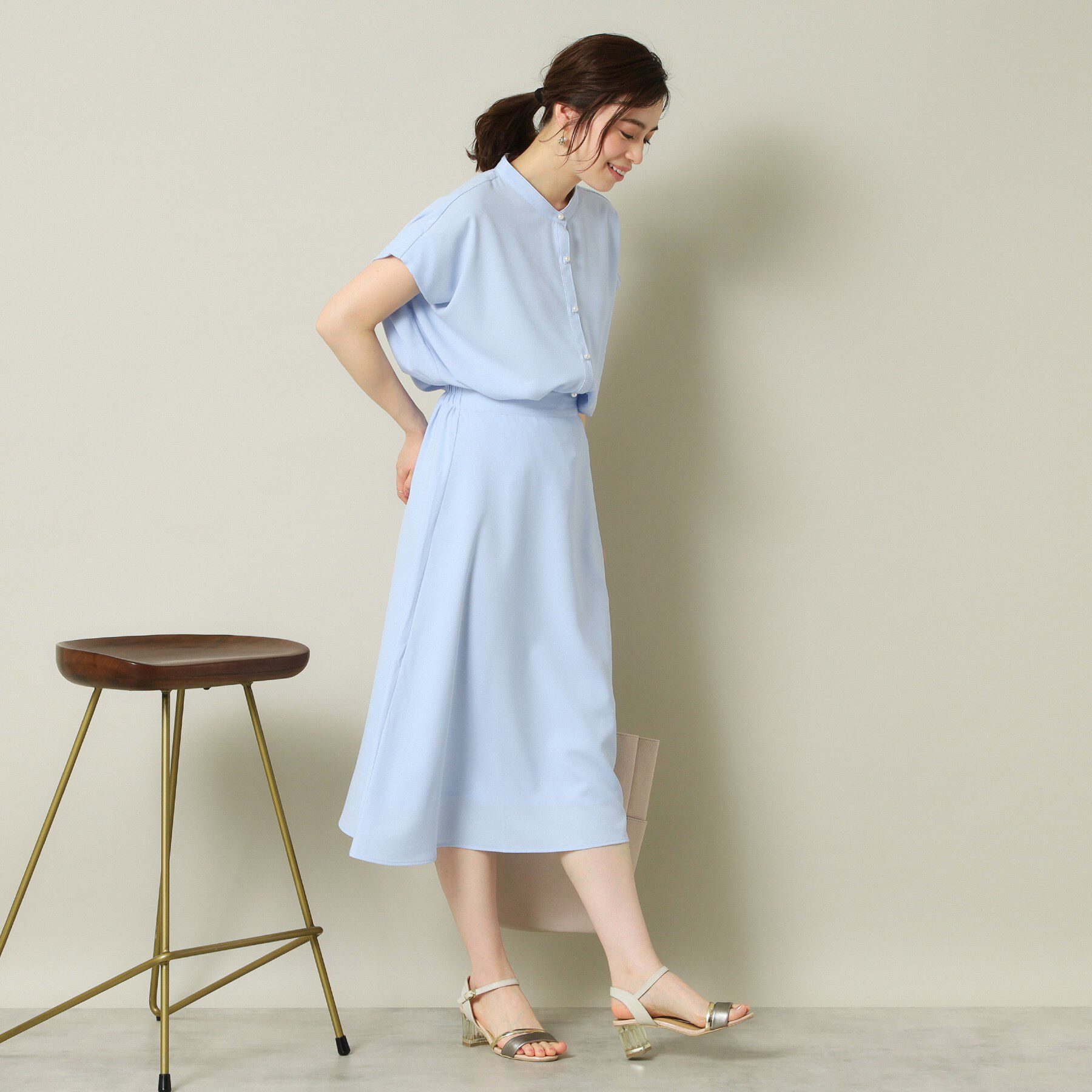 ITS&rsquo;DEMO「【UVケア／吸水速乾／洗濯機OK】麻調合繊スカート＜ラク服シリーズ＞」|スカート|