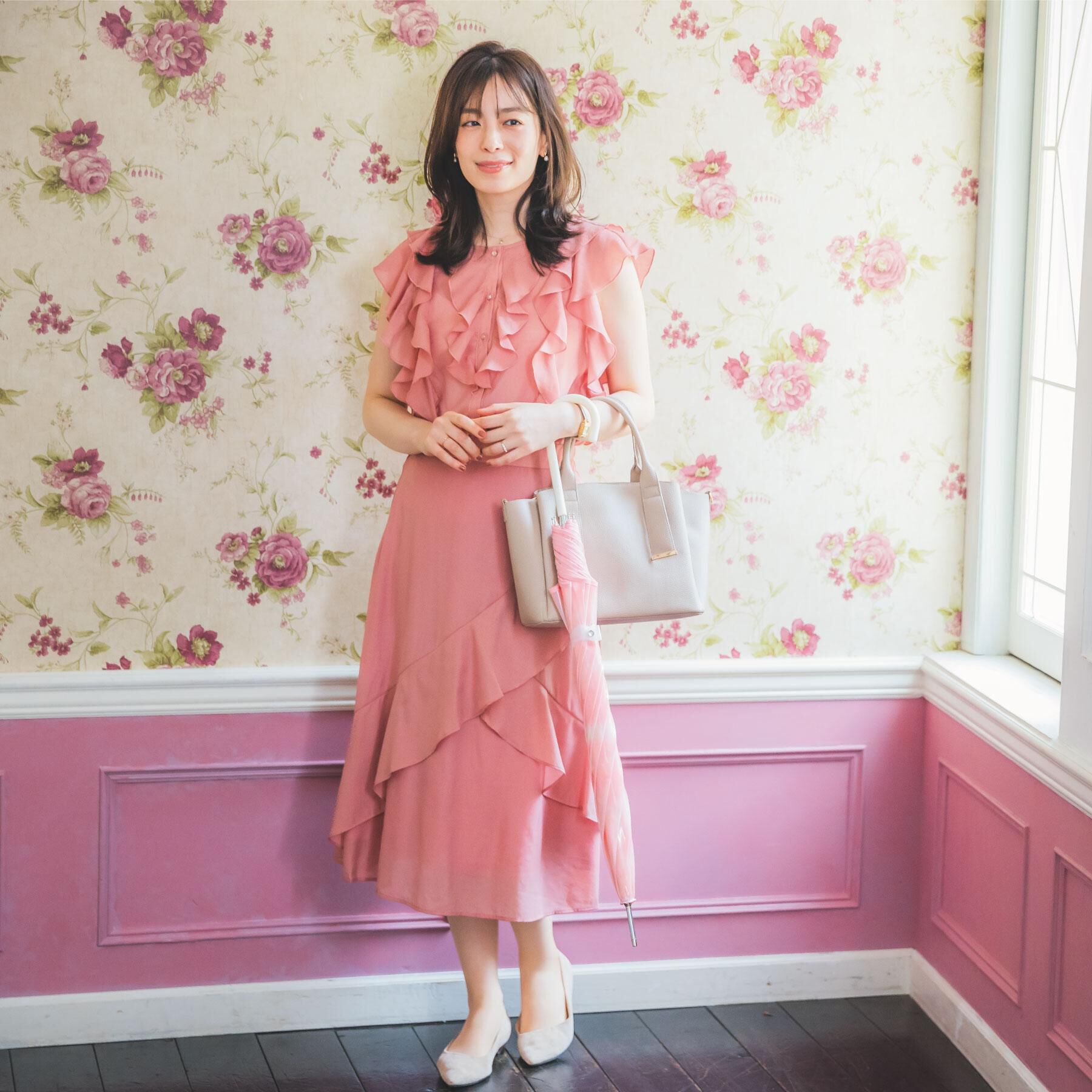 ITS&rsquo;DEMO「【手洗い可／セットアップ可】シアーフリルブラウス」|シャツ・ブラウス|