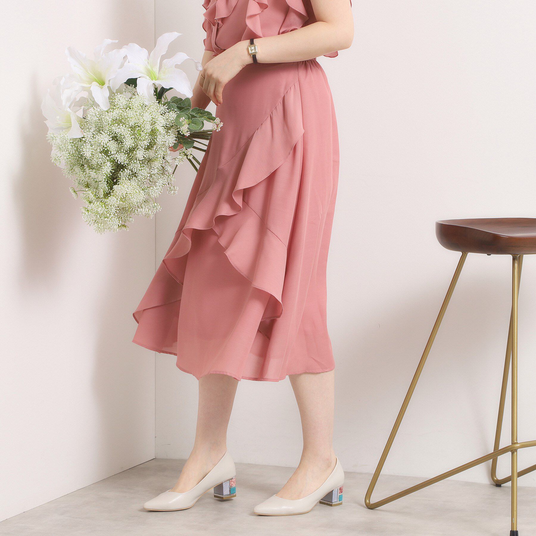 ITS&rsquo;DEMO「【手洗い可／セットアップ可】シアーフリルスカート」|スカート|