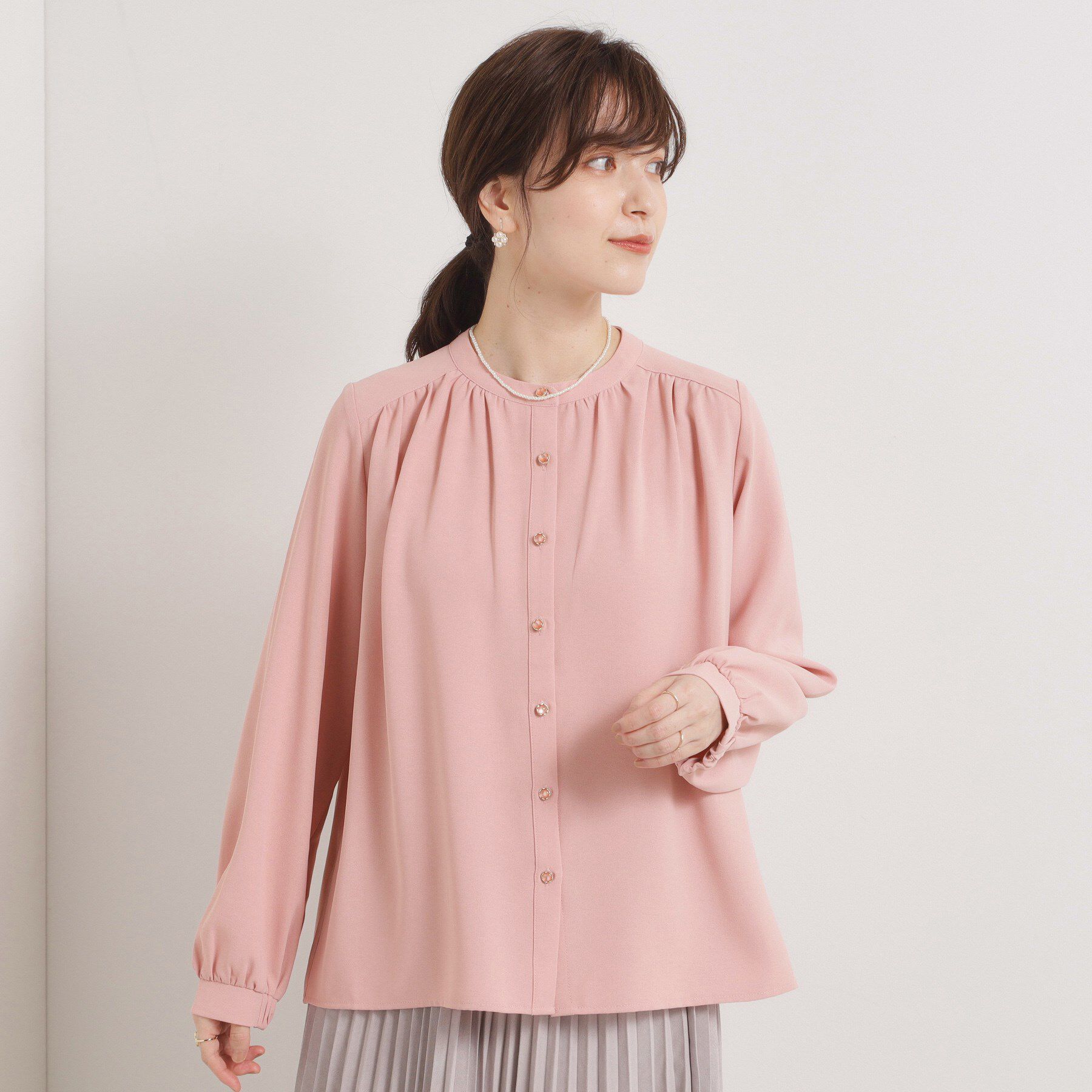 ITS&rsquo;DEMO「【手洗い可】前開きブラウス」|シャツ・ブラウス|