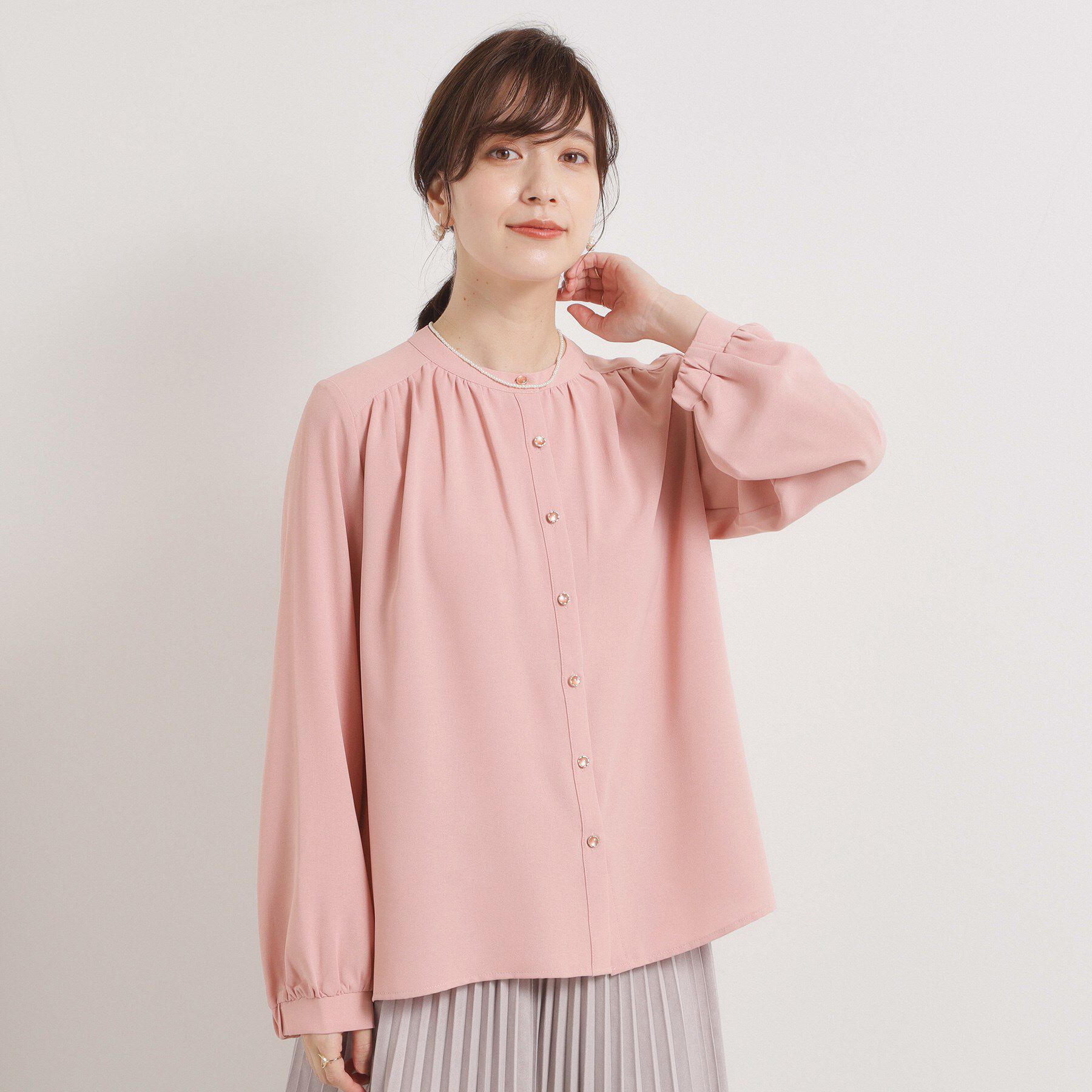 ITS&rsquo;DEMO「【手洗い可】前開きブラウス」|シャツ・ブラウス|