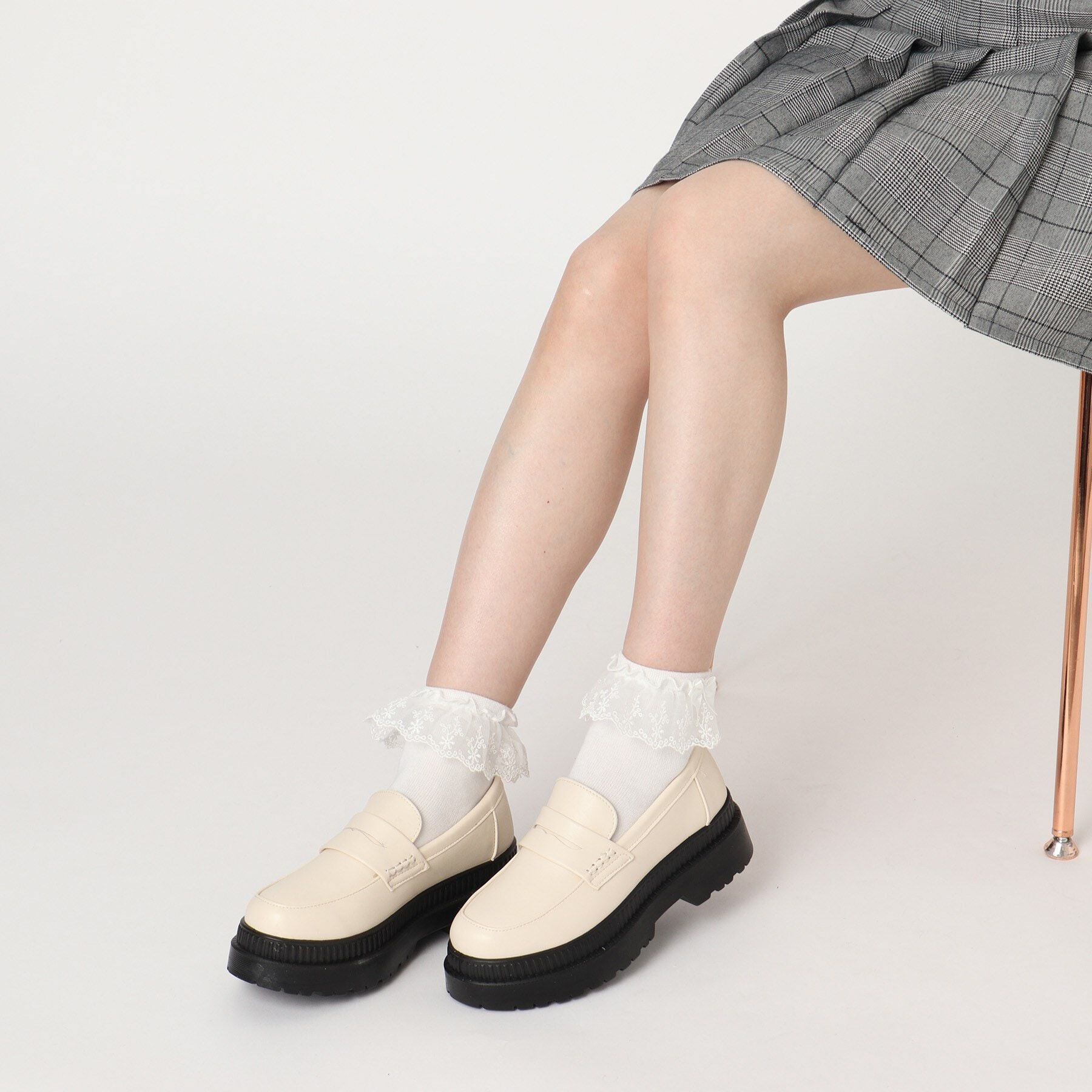 csT&P「軽量厚底2段ソール コインローファー」|パンプス|